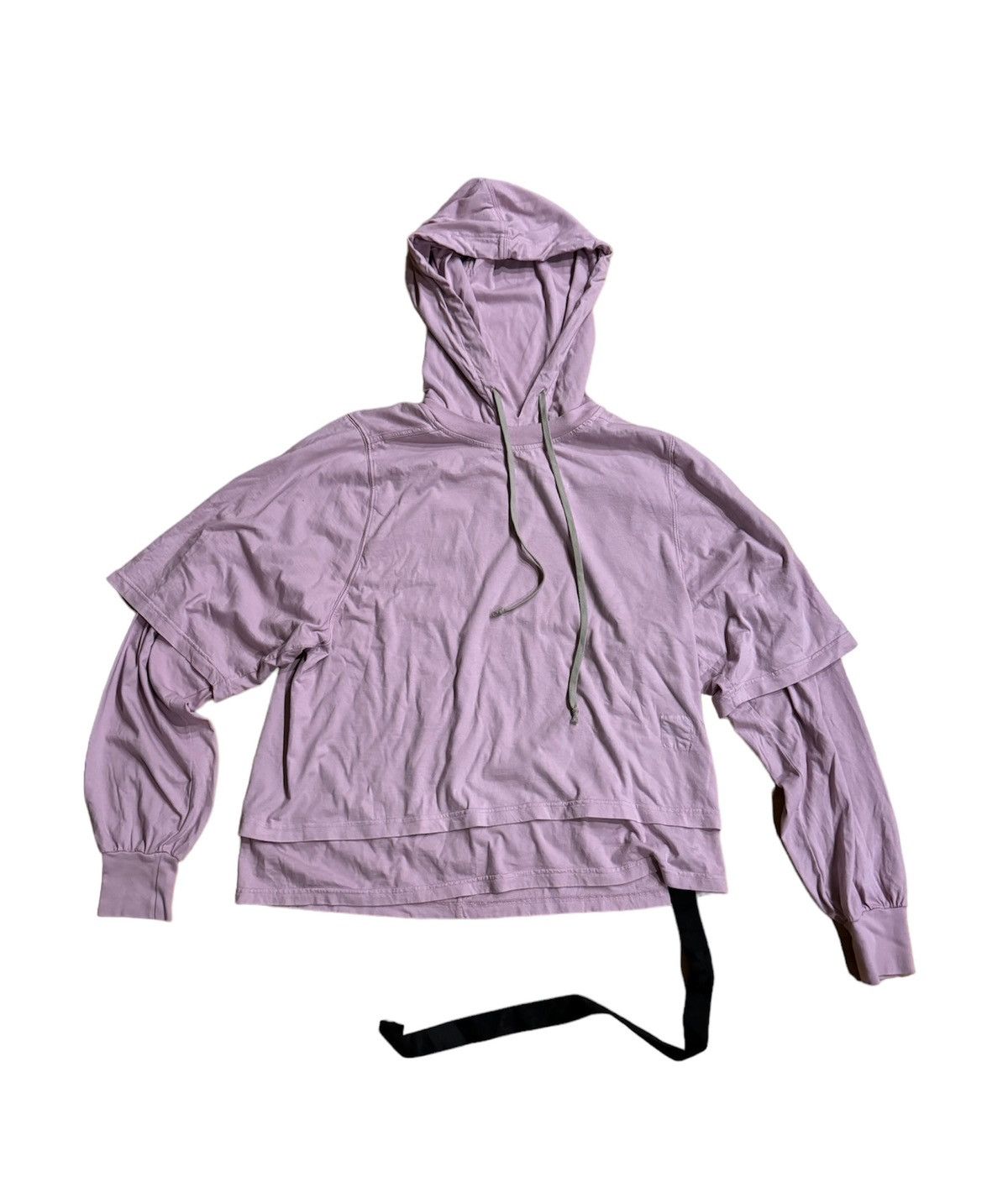 Rick Owens DRKSHDW layered cotton zip-up hoodie - Purple