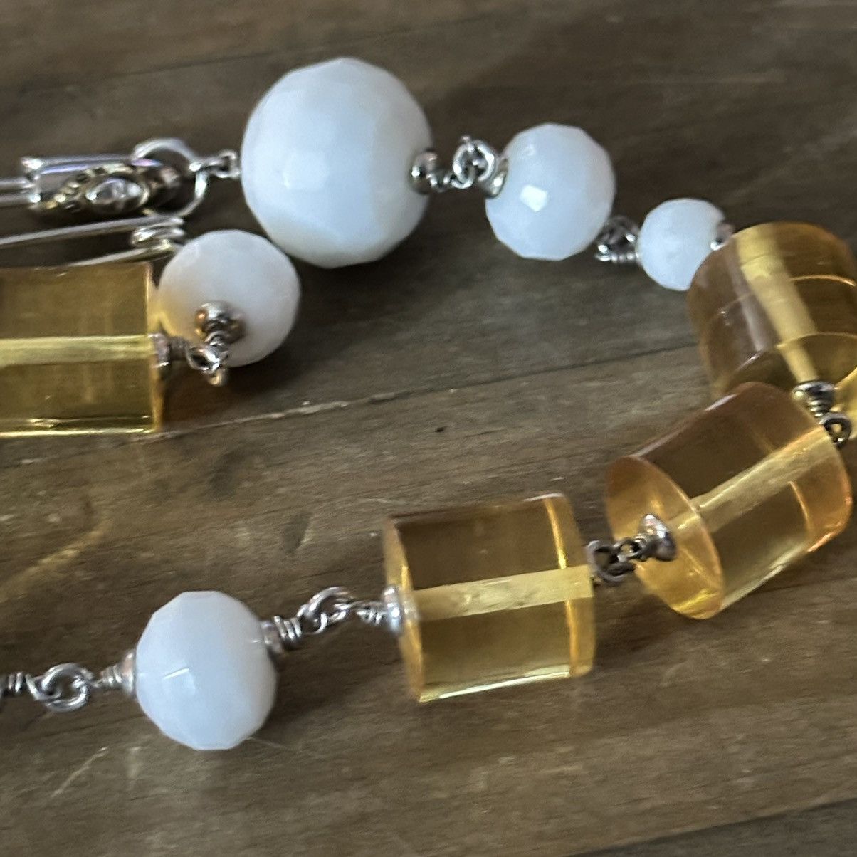 Henri Bendel Vintage Henri Bendel lucite, crystal and safety pin necklace Size ONE SIZE - 5 Thumbnail