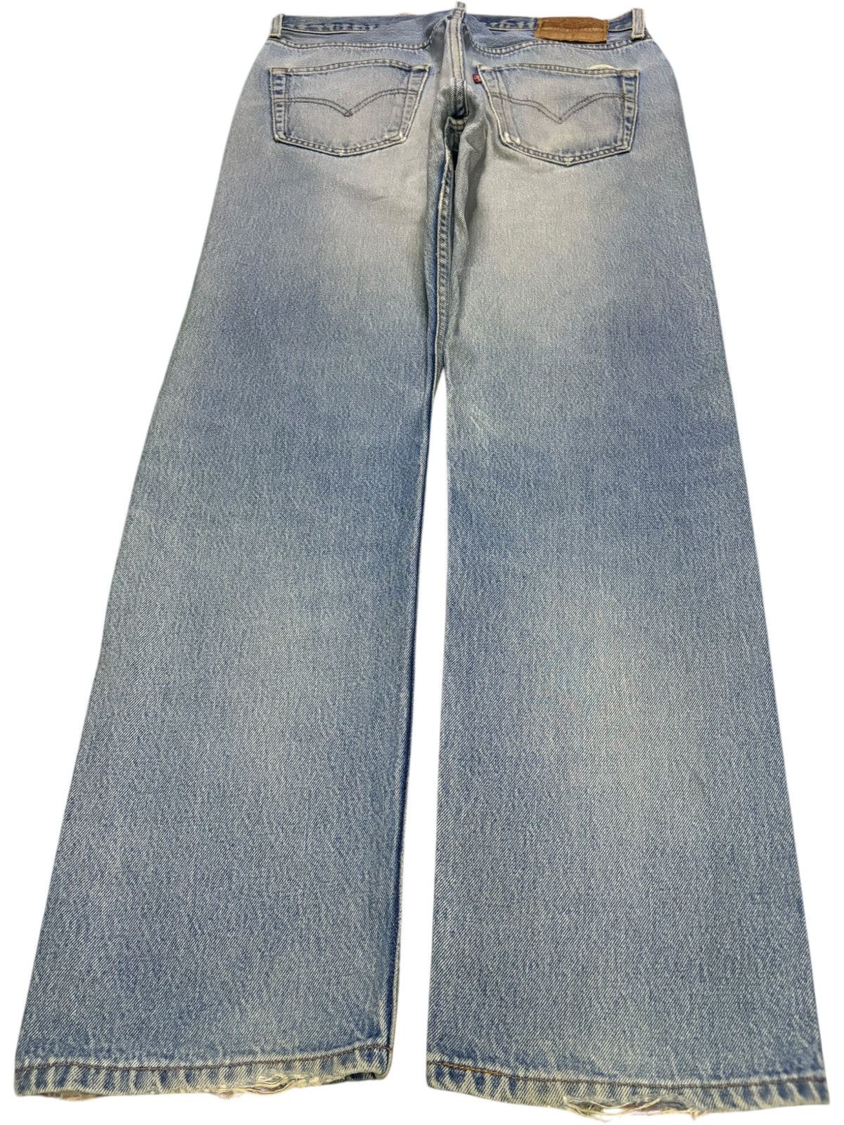 LVC × Levi's × Levi's Vintage Clothing Vintage 90s Levis 501 Mud Wash Distressed Patches Loose Jean Size US 33 - 2 Thumbnail