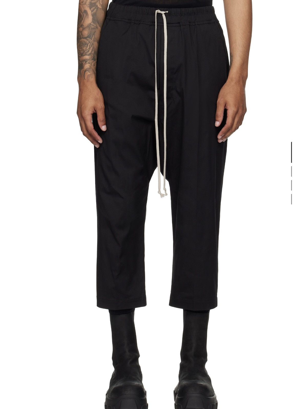 Rick Owens RICK OWENS Black Concordians Forever Cropped Trousers Size US 36 / EU 52 - 1 Thumbnail