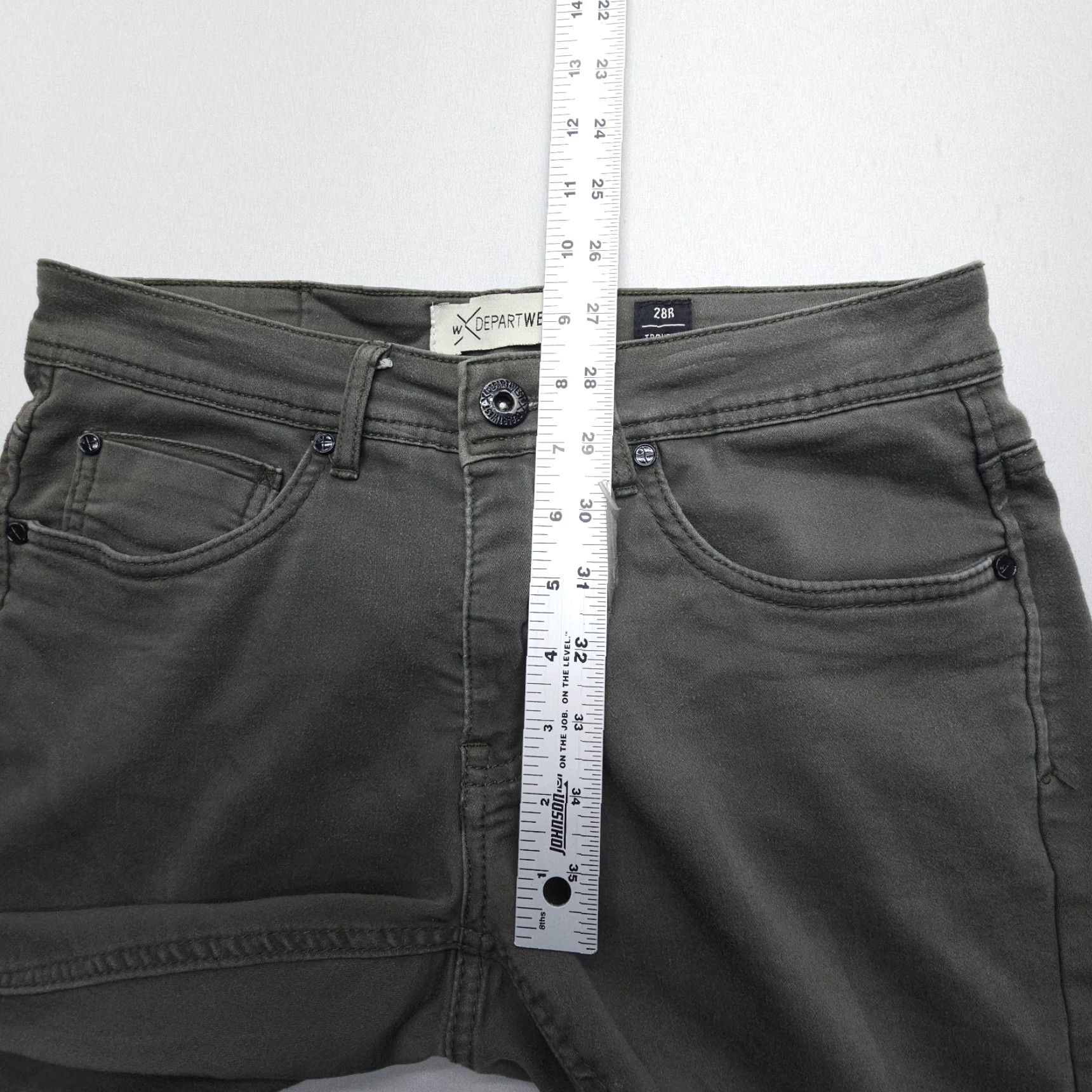 Vintage Departwest Jeans Slim Straight 28 Green 30" Inseam Regular Men's 5-Pocket Vintage? No (but vintage field says No). Size US 28 / EU 44 - 5 Thumbnail