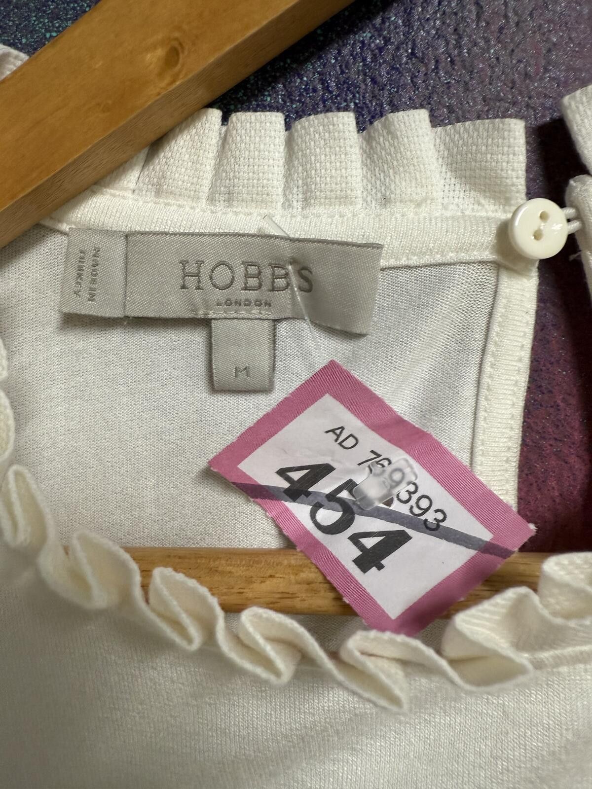 Other Hobbs London White Sleeveless Ruffle Mock Neck Top Size M / US 6-8 / IT 42-44 - 2 Thumbnail