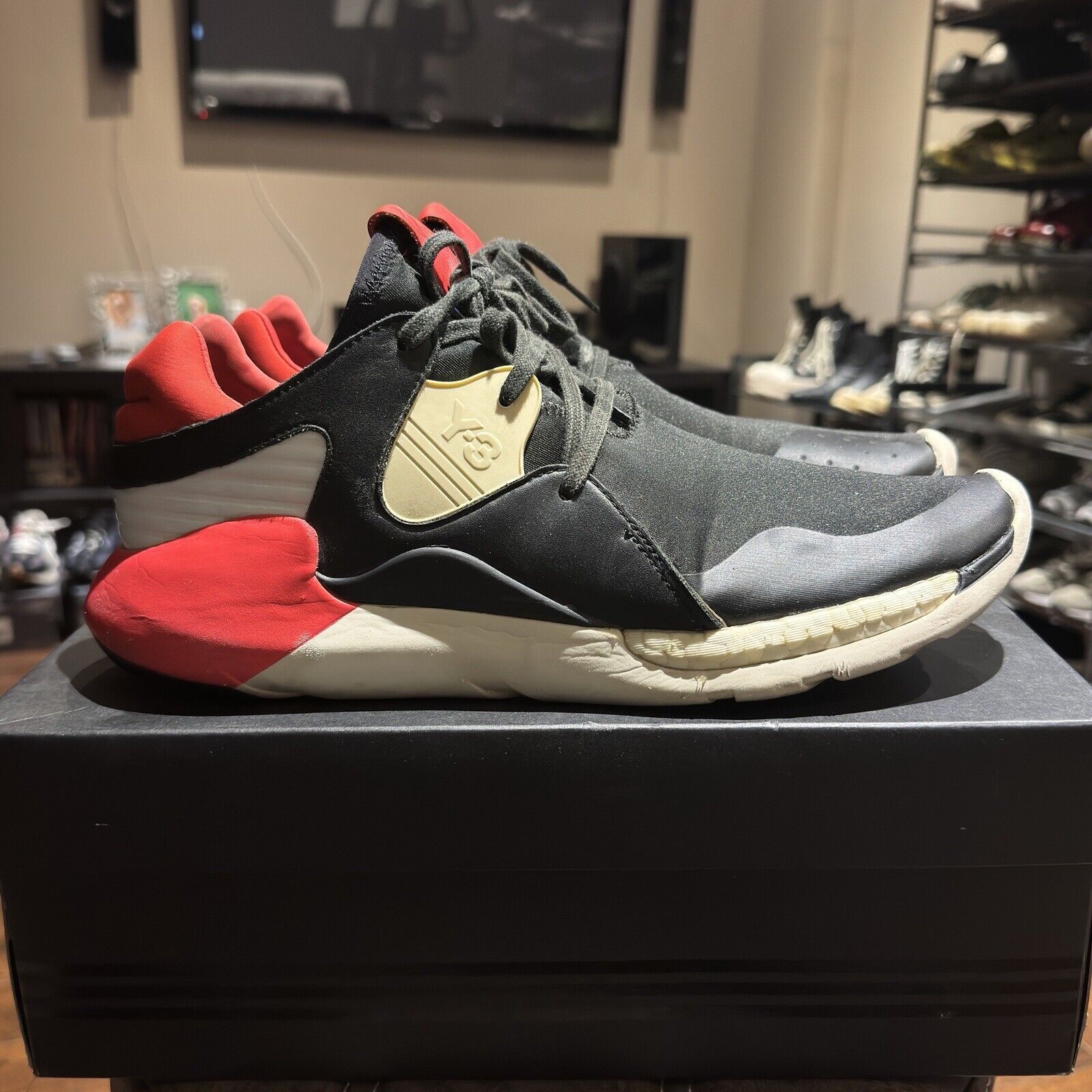 Adidas Y-3 Adidas Boost QR S83120 Red/White/Blk Running Sneakers Size US 10.5 / EU 43-44 - 1 Thumbnail