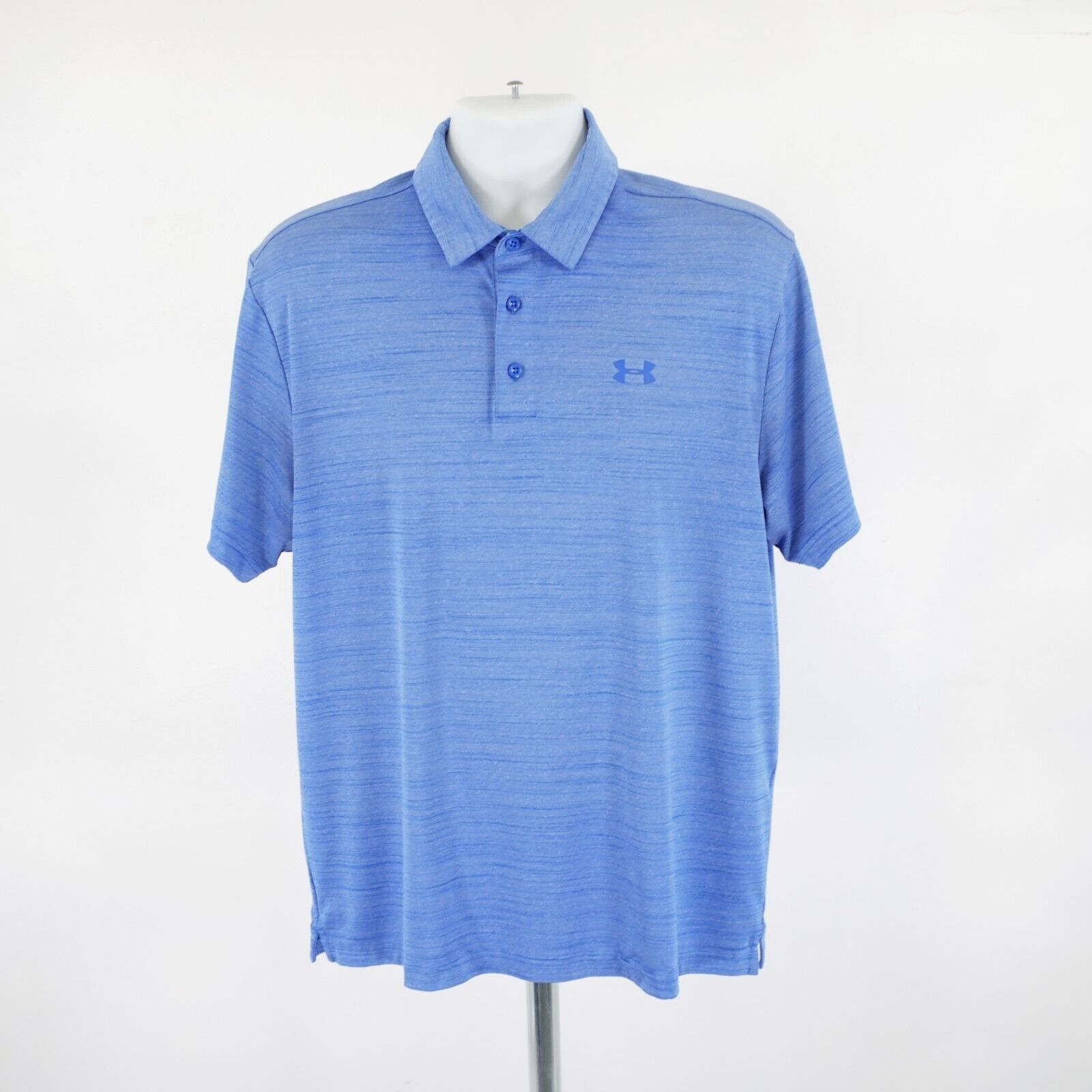 Under Armour Under Armour Loose Heatgear Large Heather Blue Polo Shirt Size US L / EU 52-54 / 3 - 4 Thumbnail
