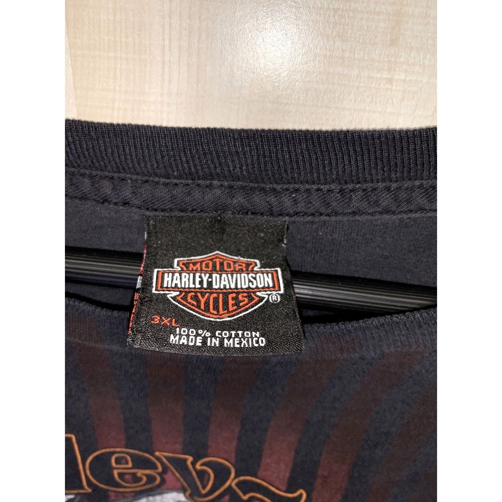 Harley Davidson VINTAGE Harley-Davidson 3D Art Distressed Eagle Graphic T Shirt Mens Sz 3XL-Detroit Black Cotton Logo Print Shirt Mens 3XL Size US XXL / EU 58 / 5 - 3 Thumbnail