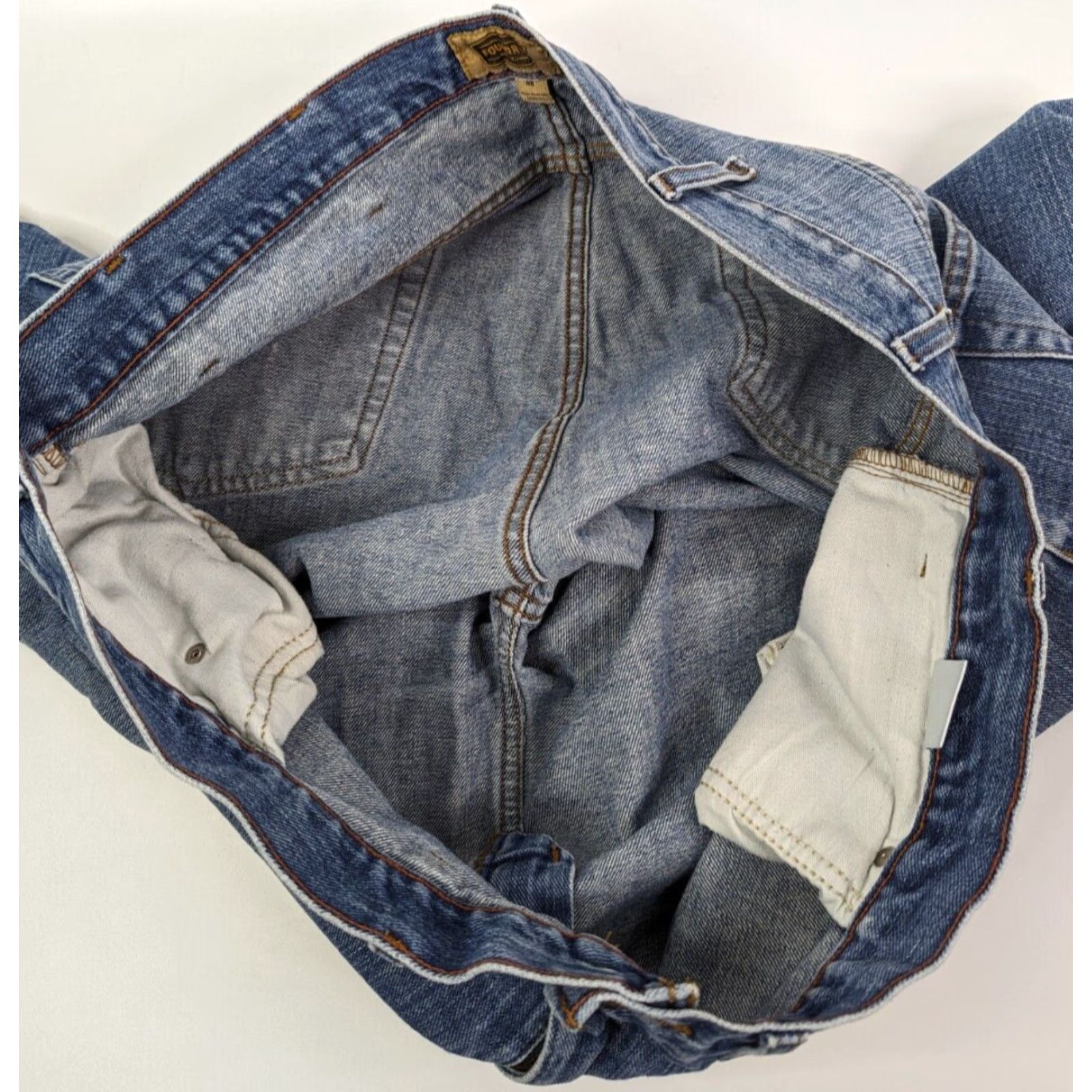 Vintage Foundry Mens Denim Shorts Blue 48 Cotton Straight Flat Front Pockets Logo Embroidered Button Casual Vintage No Size US 32 / EU 48 - 7 Thumbnail