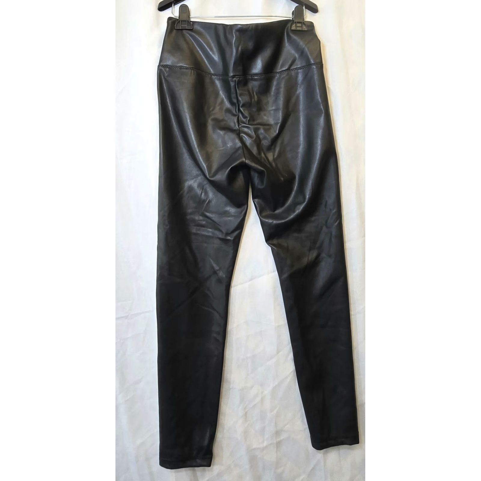 Rachel Zoe Rachel Zoe Black Faux Leather Mid-Rise Waist Straight Leg Pull-On Pants Size 6 Size 28" / US 6 / IT 42 - 5 Thumbnail