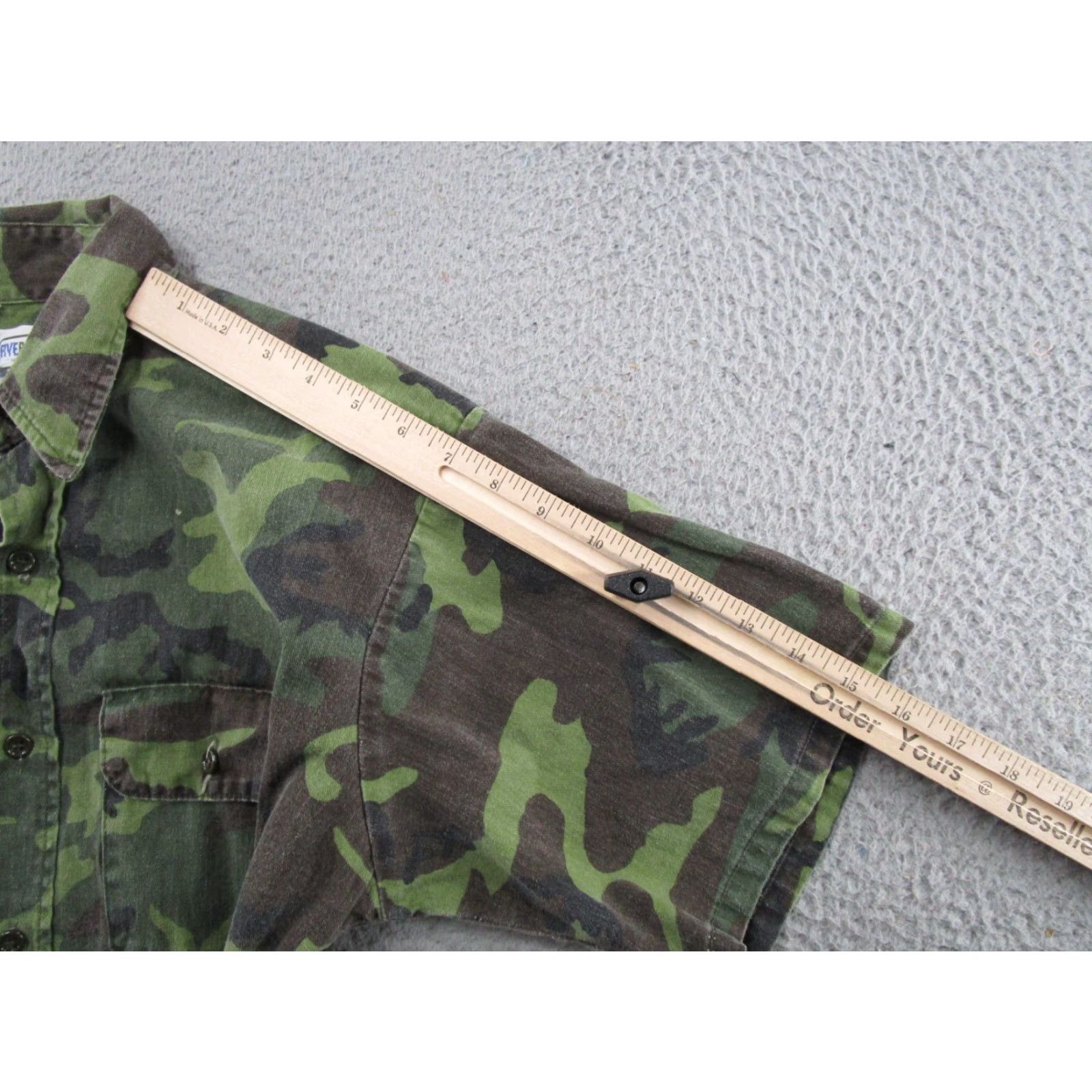 Vintage VTG Five Brothers Shirt Mens L Green Camouflage Short Sleeve Shirt Made in USA Size US L / EU 52-54 / 3 - 7 Thumbnail