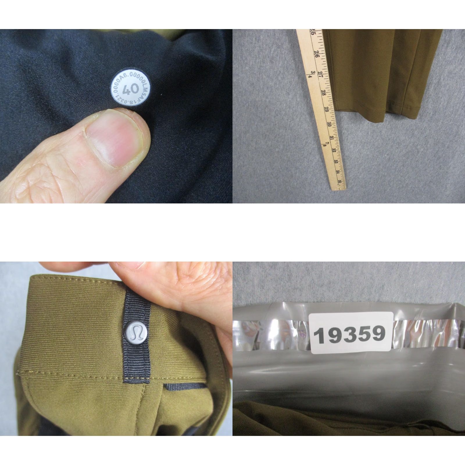 Lululemon Lululemon Mens Pants Slim Tapered Flat Front Chino Green 40 Regular Inseam 30 Pockets Button Logo Size US 40 / EU 56 - 8 Thumbnail