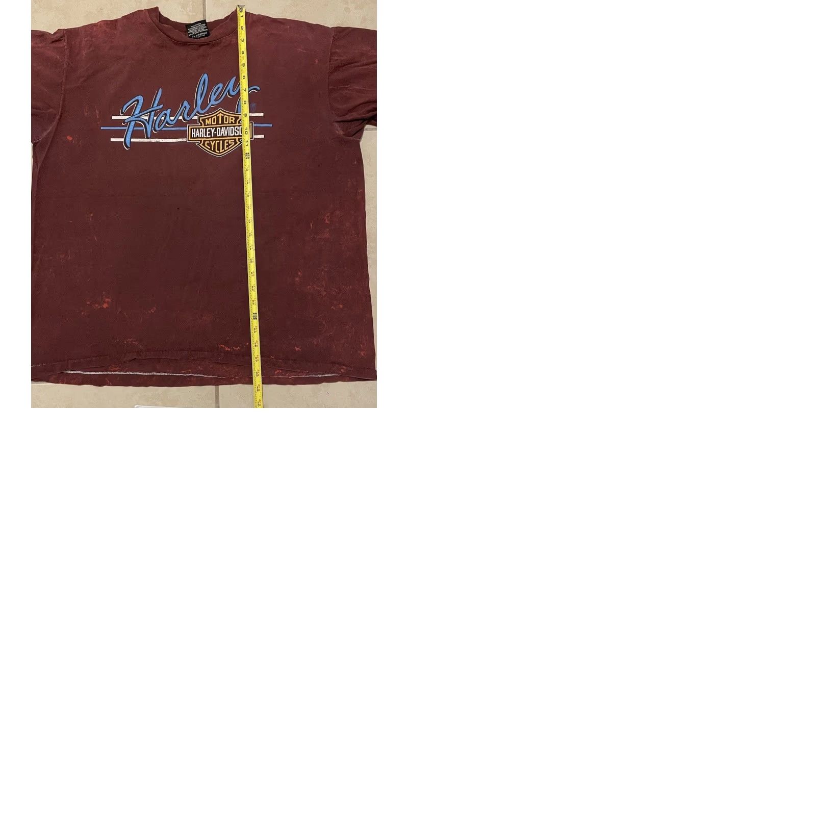 Harley Davidson VINTAGE Harley Davidson Shirt 2XL Red Graphic Tee Mens 80s 90s Biker Grunge USA California Arizona Sturgis Punk Union USA Skull Flag 70s 90s Destroyed Size US XXL / EU 58 / 5 - 11 Thumbnail