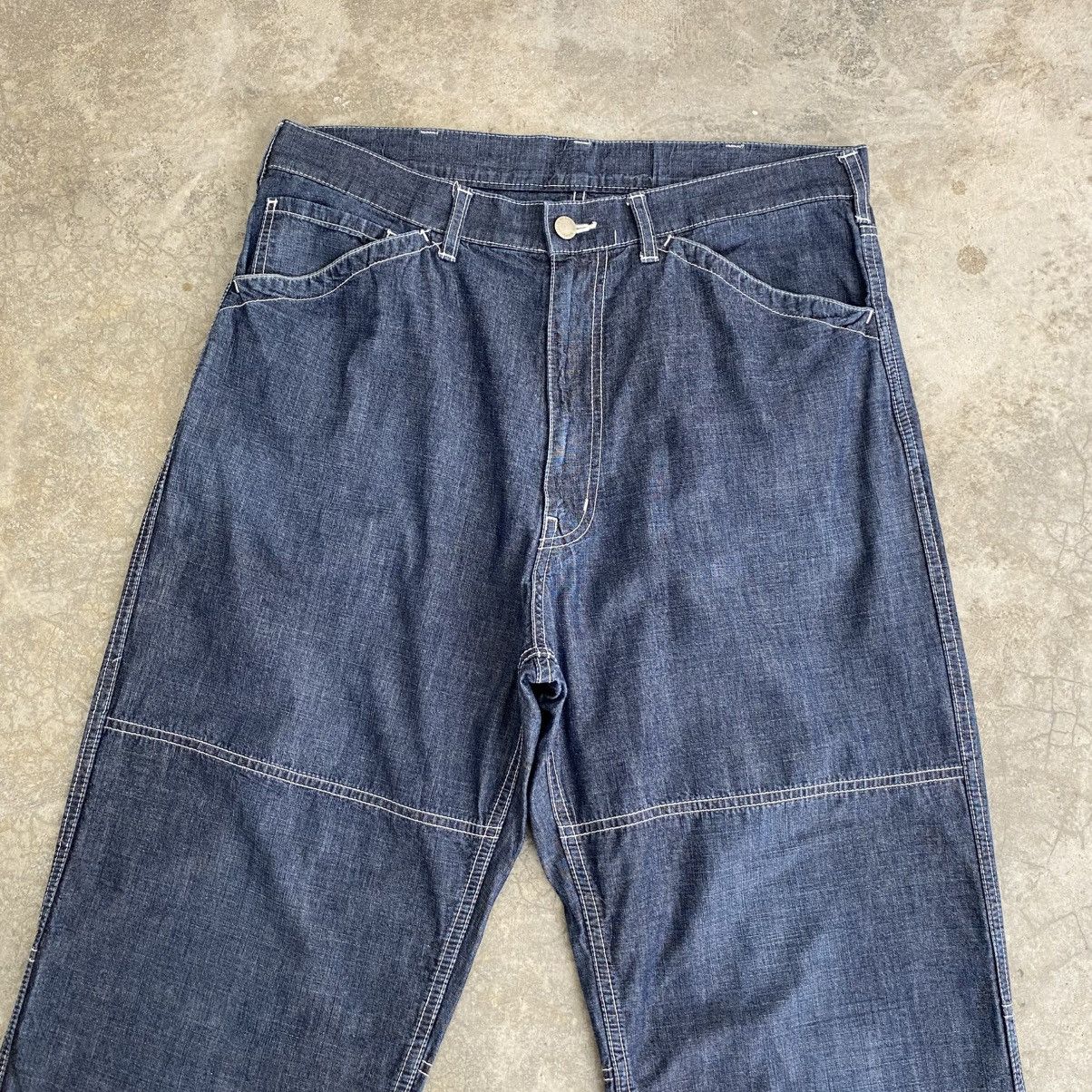 Comme des Garcons Homme SS09 CdGH Lined Panelled Light Weight Wide Denim Jeans Size US 34 / EU 50 - 3 Thumbnail