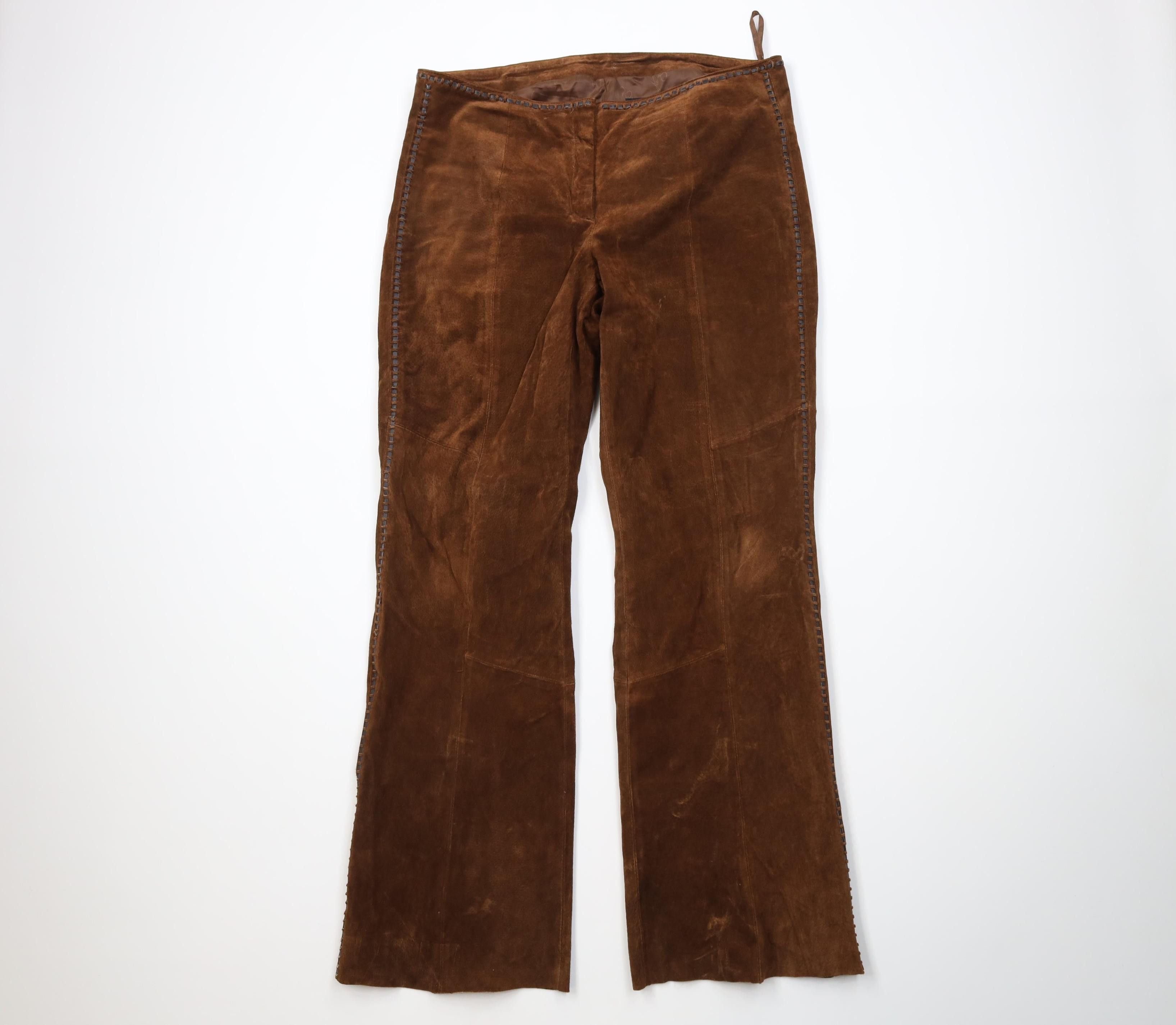 Vintage Vintage 90s Y2K Venus Williams Tennis Suede Leather Pants Size 34" / US 12 / IT 48 - 1 Thumbnail