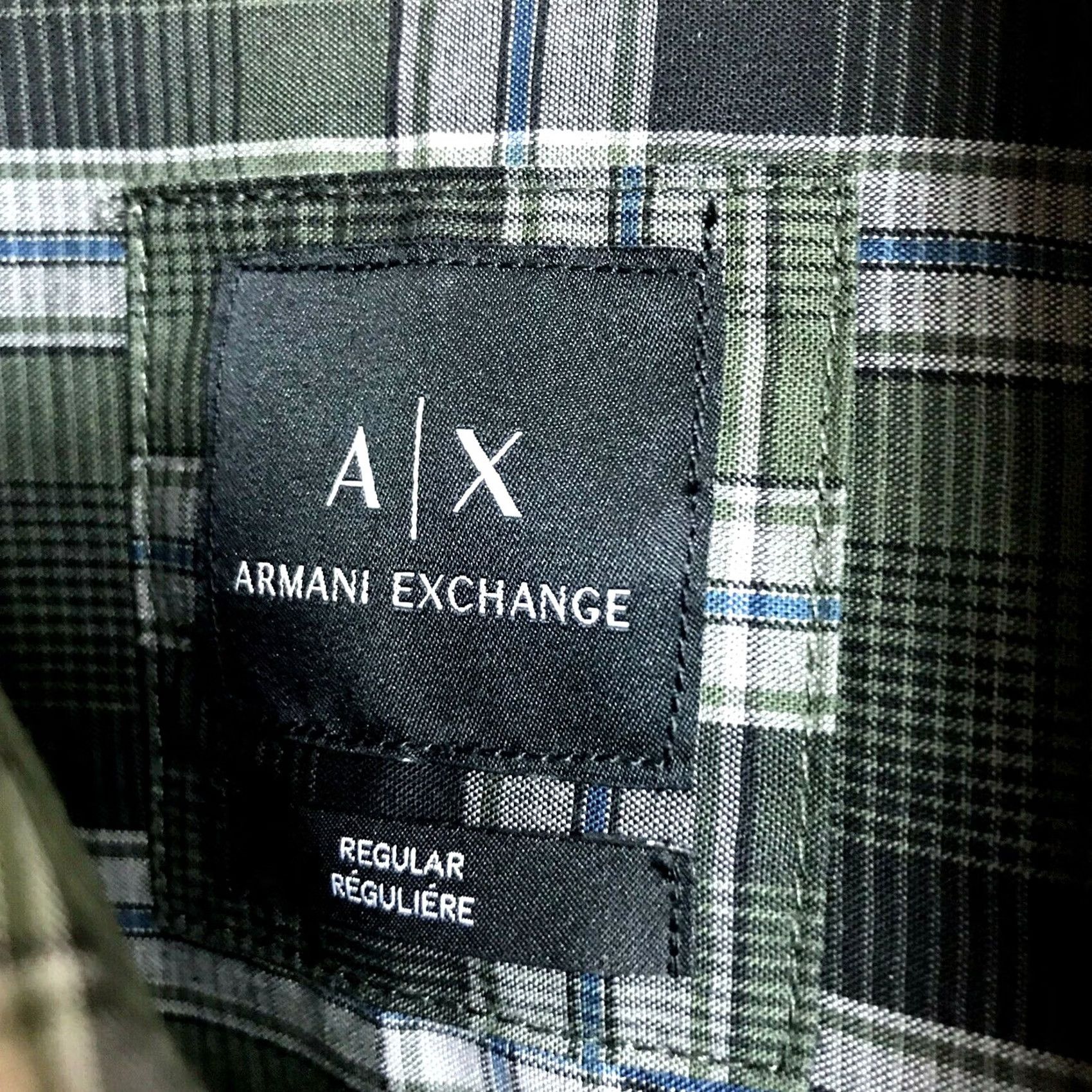 Armani Exchange Armani Exchange AX Mens Shirt Sz Small Long Sleeve Green Plaid Regular Fit NEW Size US S / EU 44-46 / 1 - 2 Thumbnail