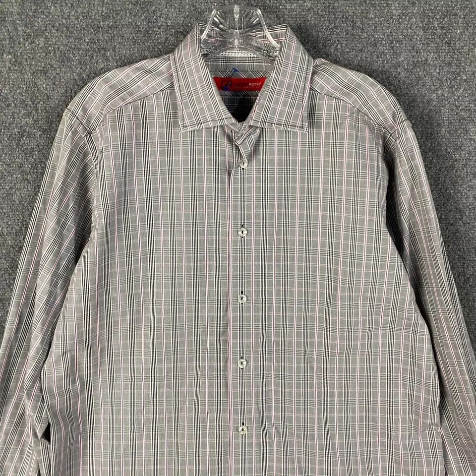 Georg Roth Georg Roth Dress Shirt Men's Large Long Sleeve Plaid L Size US L / EU 52-54 / 3 - 2 Thumbnail