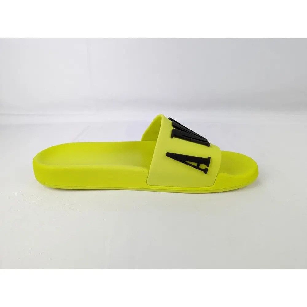 Amiri o1rshd1 Logo Pool Slide in Yellow/Black Size US 13 / EU 46 - 7 Thumbnail