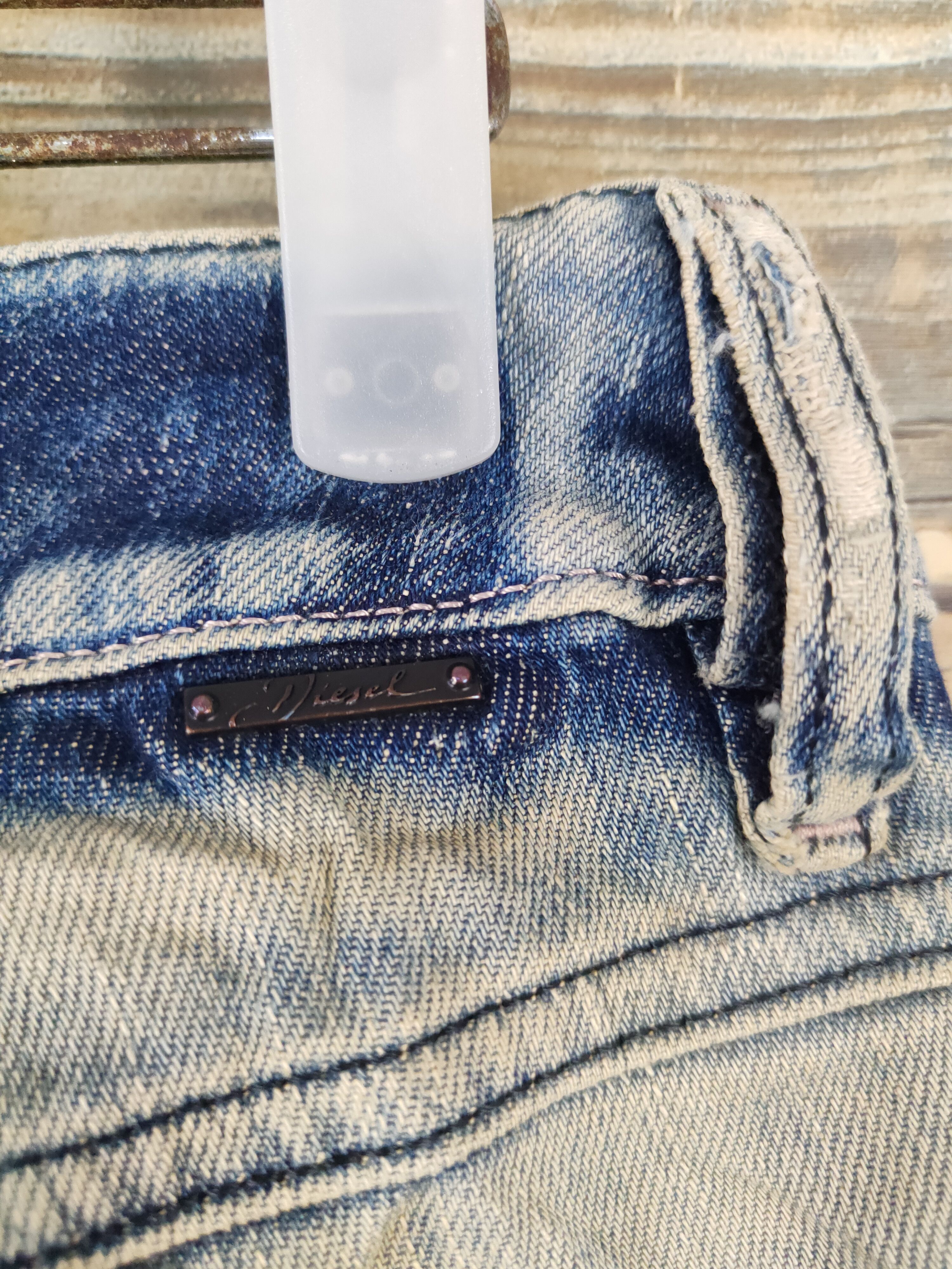 Diesel Diesel Dark Blue Faded Distressed Ripped denim Jeans #W1953 Size US 27 - 11 Thumbnail
