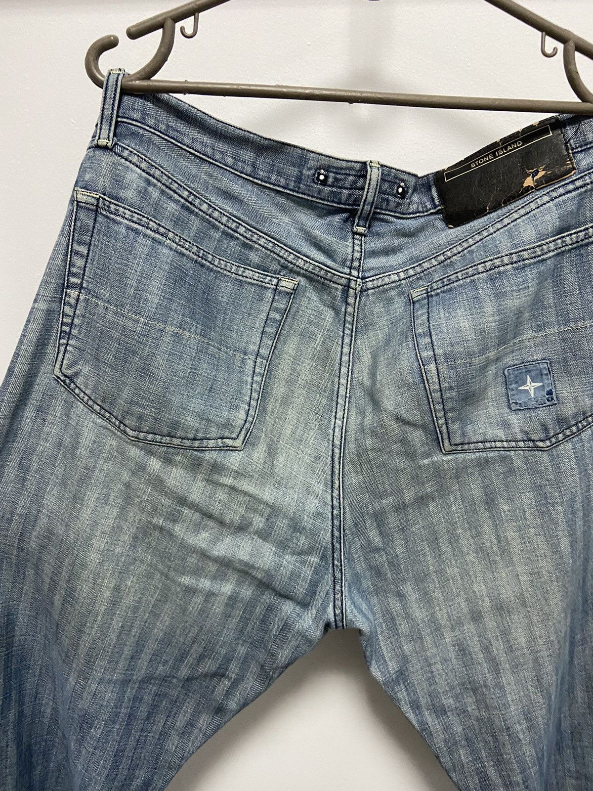 Massimo Osti × Stone Island × Vintage RARE Stone Island Denims Vintage jeans Pants stripes Size US 34 / EU 50 - 15 Thumbnail