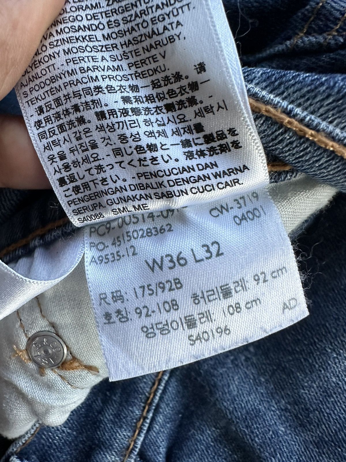 Levi's Levis 514 Y2k Mexico Distressed Denim D481 Size US 36 / EU 52 - 17 Thumbnail