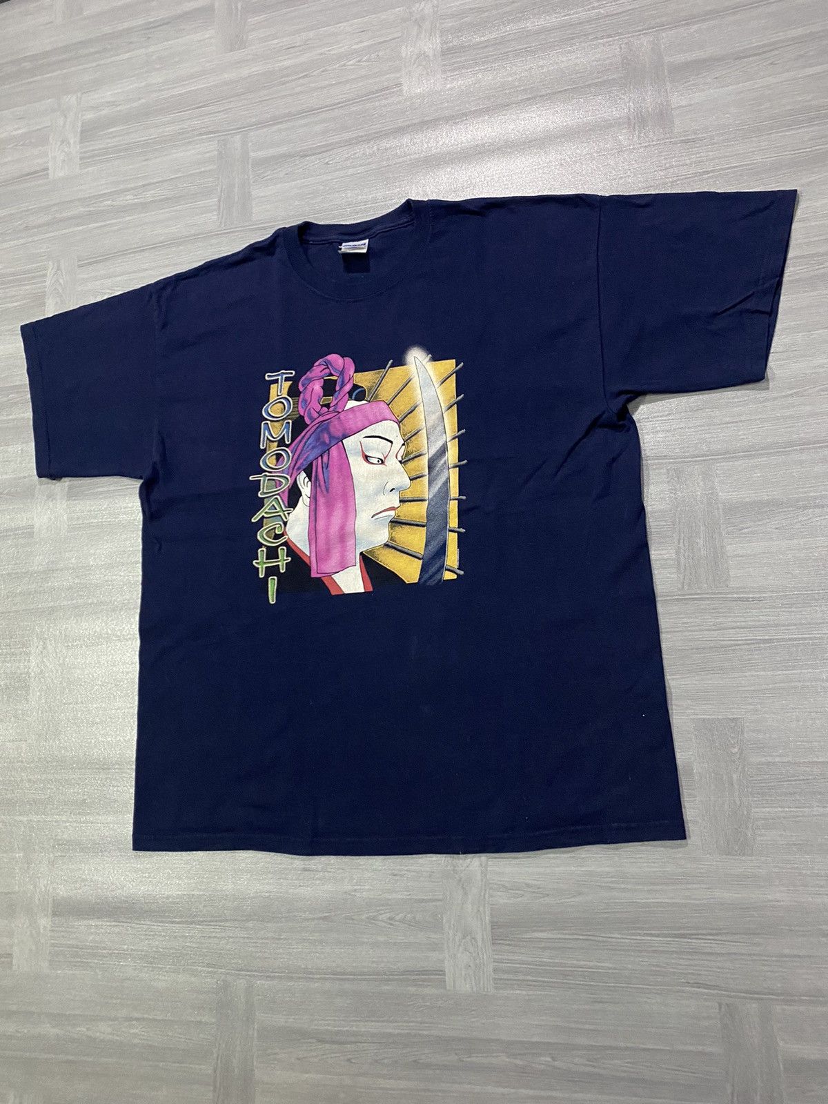 Japanese Brand 💥RARE💥Vintage 2003 Tomodachi Kabuki Japanese Samurai Art Tee Size US XL / EU 56 / 4 - 2 Thumbnail