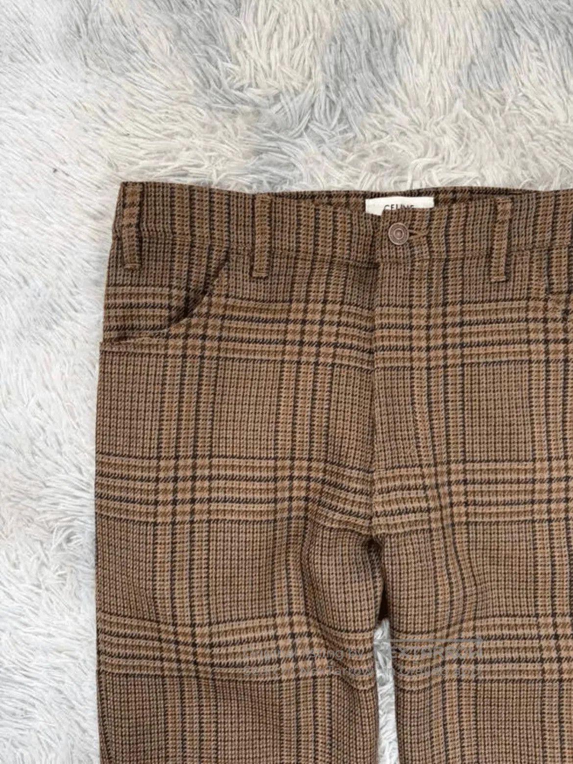 Celine Celine 23AW Plaid Bell Bottom Trousers. Size US 30 / EU 46 - 2 Thumbnail