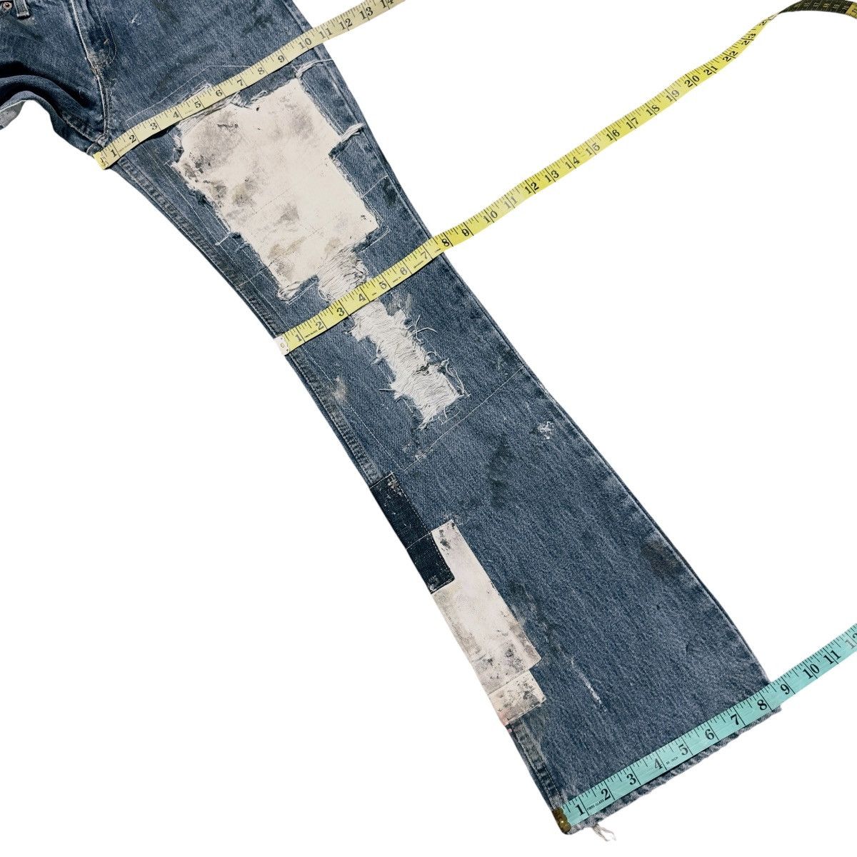 Levi's Vintage Levis 517 Distressed Denim Flare Jeans Hedi Slimane Size US 28 / EU 44 - 10 Thumbnail