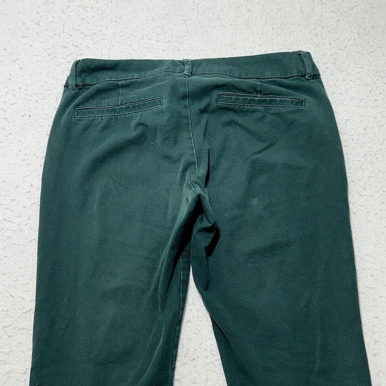 Old Navy Old Navy Pixie 4 Mid Rise Pants Dark Green Stretch (28x24) Size 27" / US 4 / IT 40 - 8 Thumbnail
