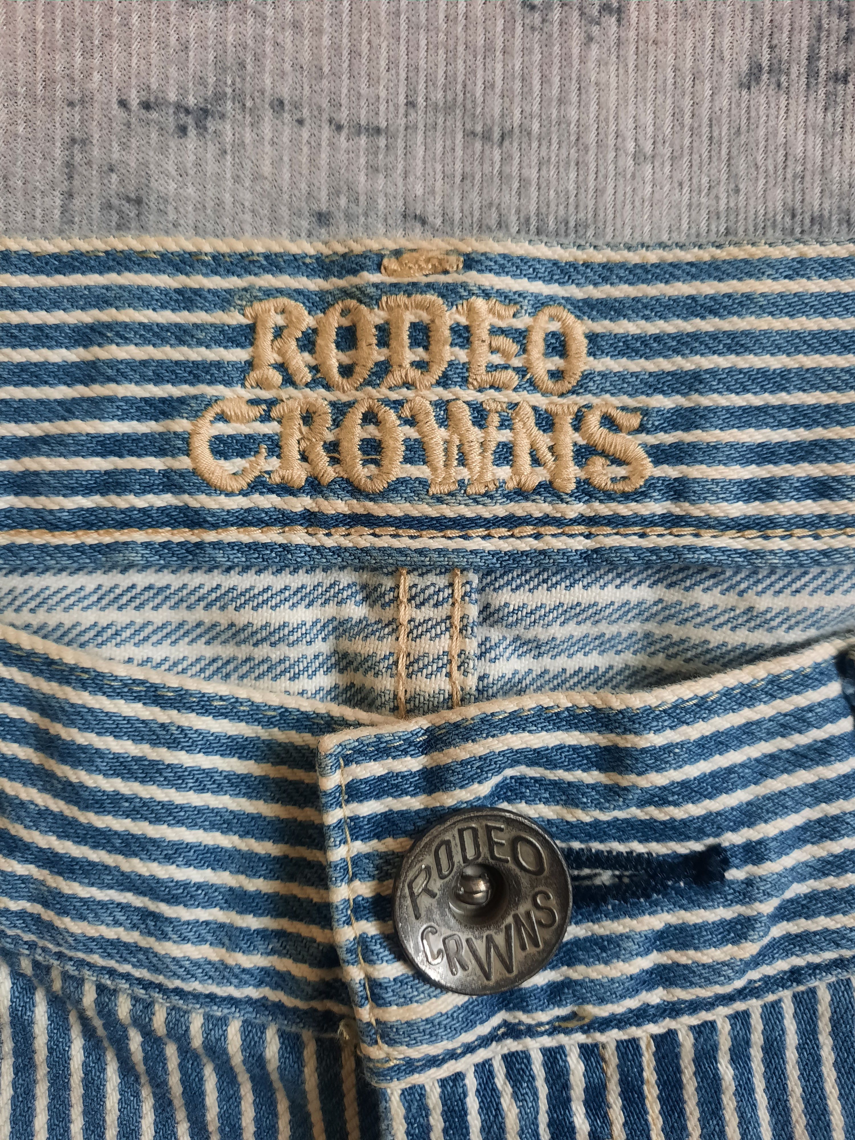 If Six Was Nine 🔱 Radeo crowns hickory stripes patch distressed pants Size US 30 / EU 46 - 6 Thumbnail