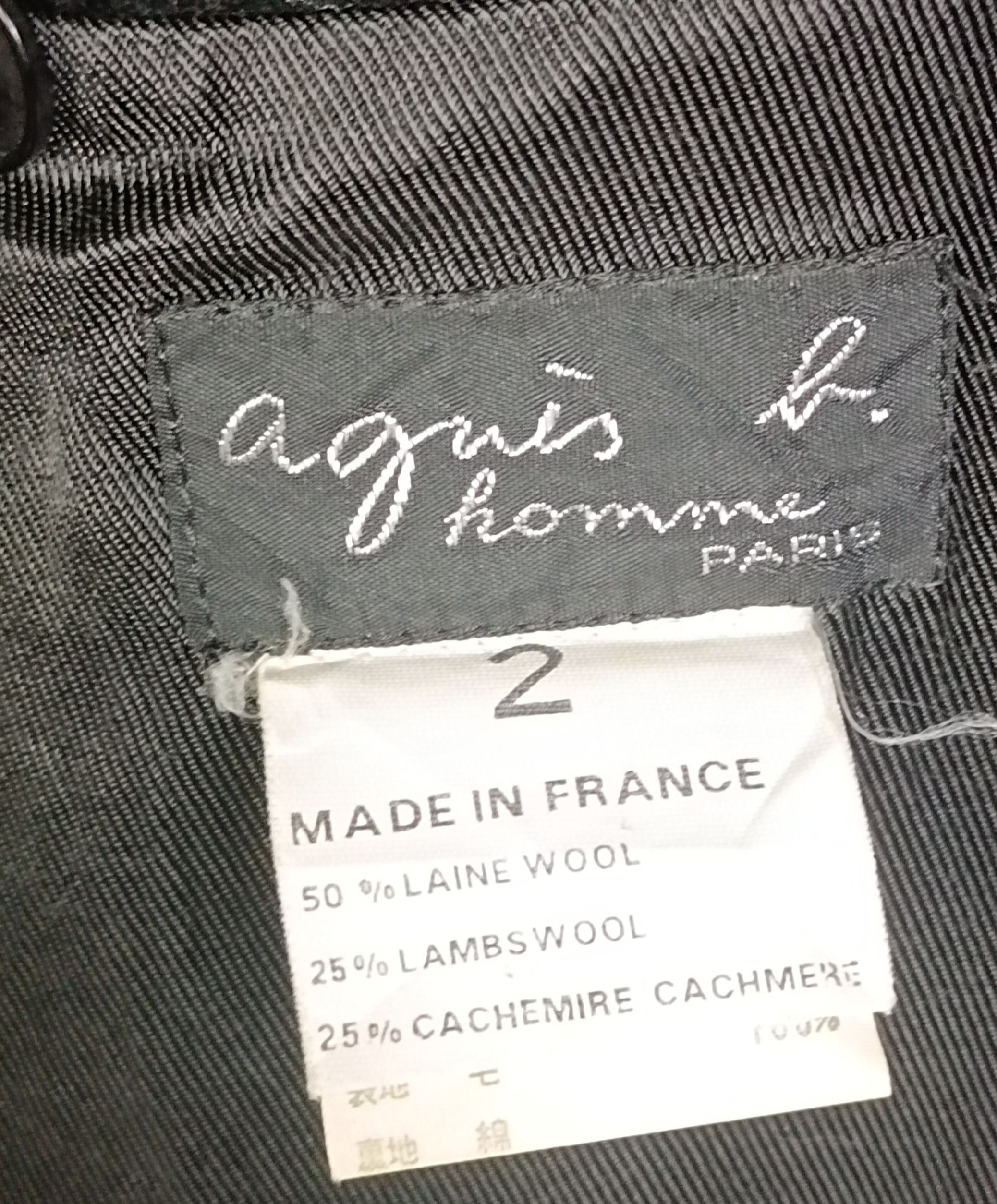 agnes b. Vintage💥 Agnes b. Homme Man Wool Jacket Size US L / EU 52-54 / 3 - 10 Thumbnail