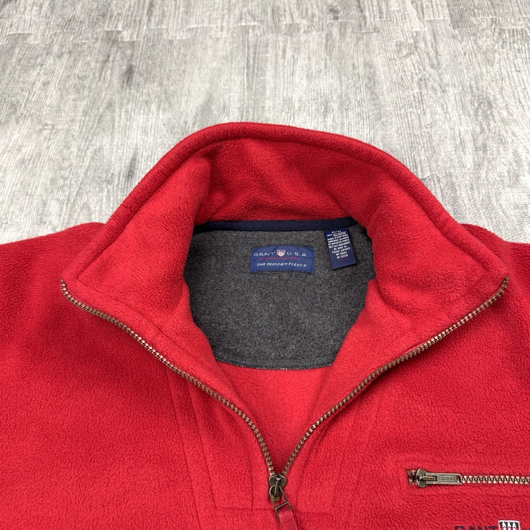 Gant VINTAGE GANT Rugger USA Rugger Fleece 1/4 Zip Embroidered Red Pullover Sweatshirt size M Men Regular Long Sleeve 90s Size US M / EU 48-50 / 2 - 6 Thumbnail