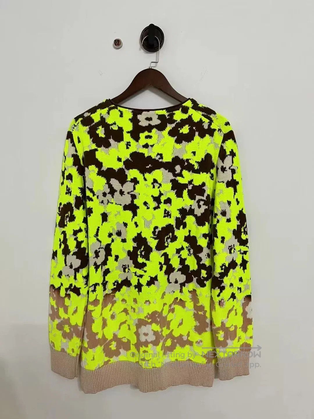 Dior Dior Neon Green Cotton Blend Floral Logo Sweater. Size US M / EU 48-50 / 2 - 3 Thumbnail