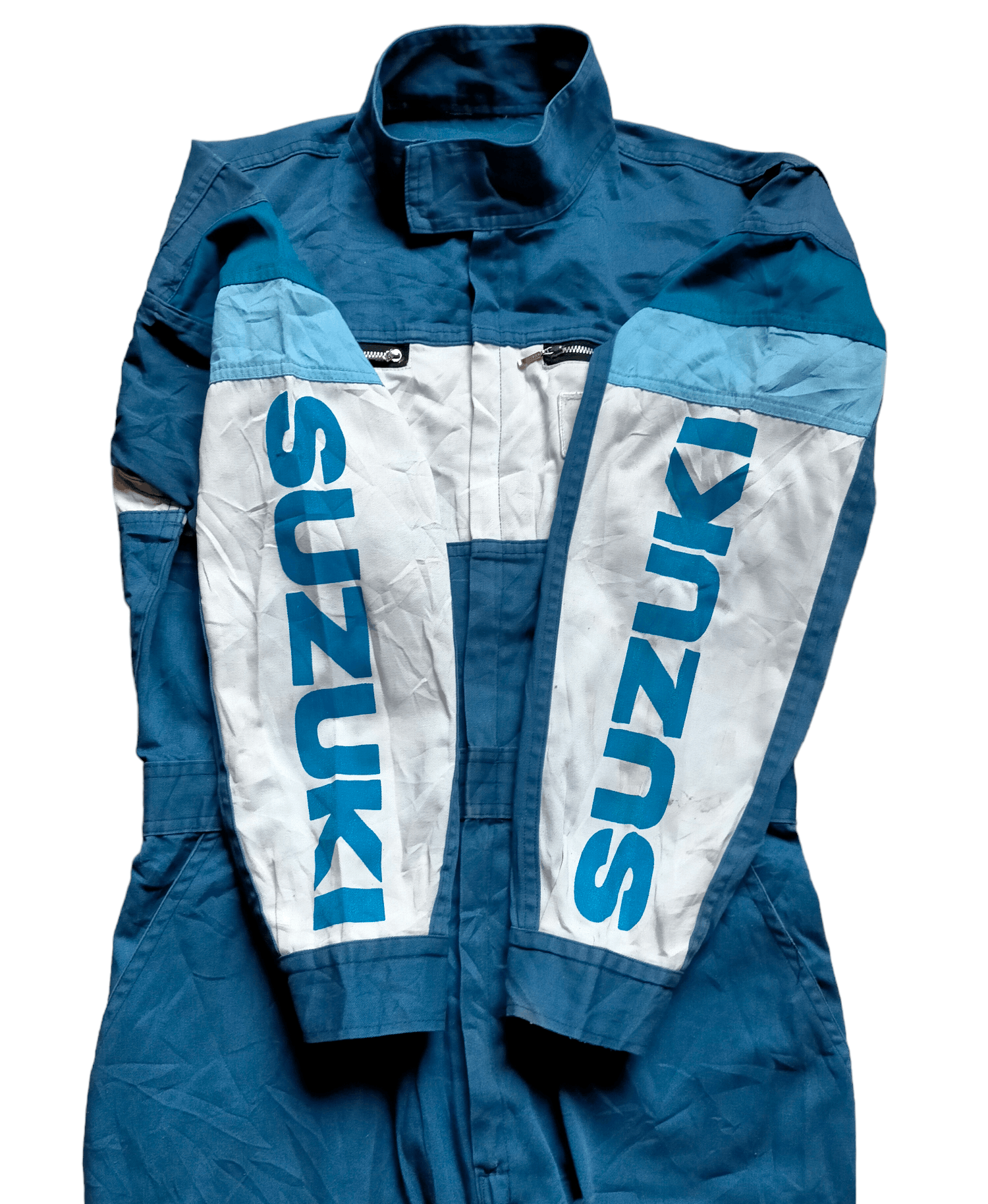 Sports Specialties ⚡Rare Team Suzuki Jumpsuit Overall Vtg 80s Size US 31 - 14 Thumbnail