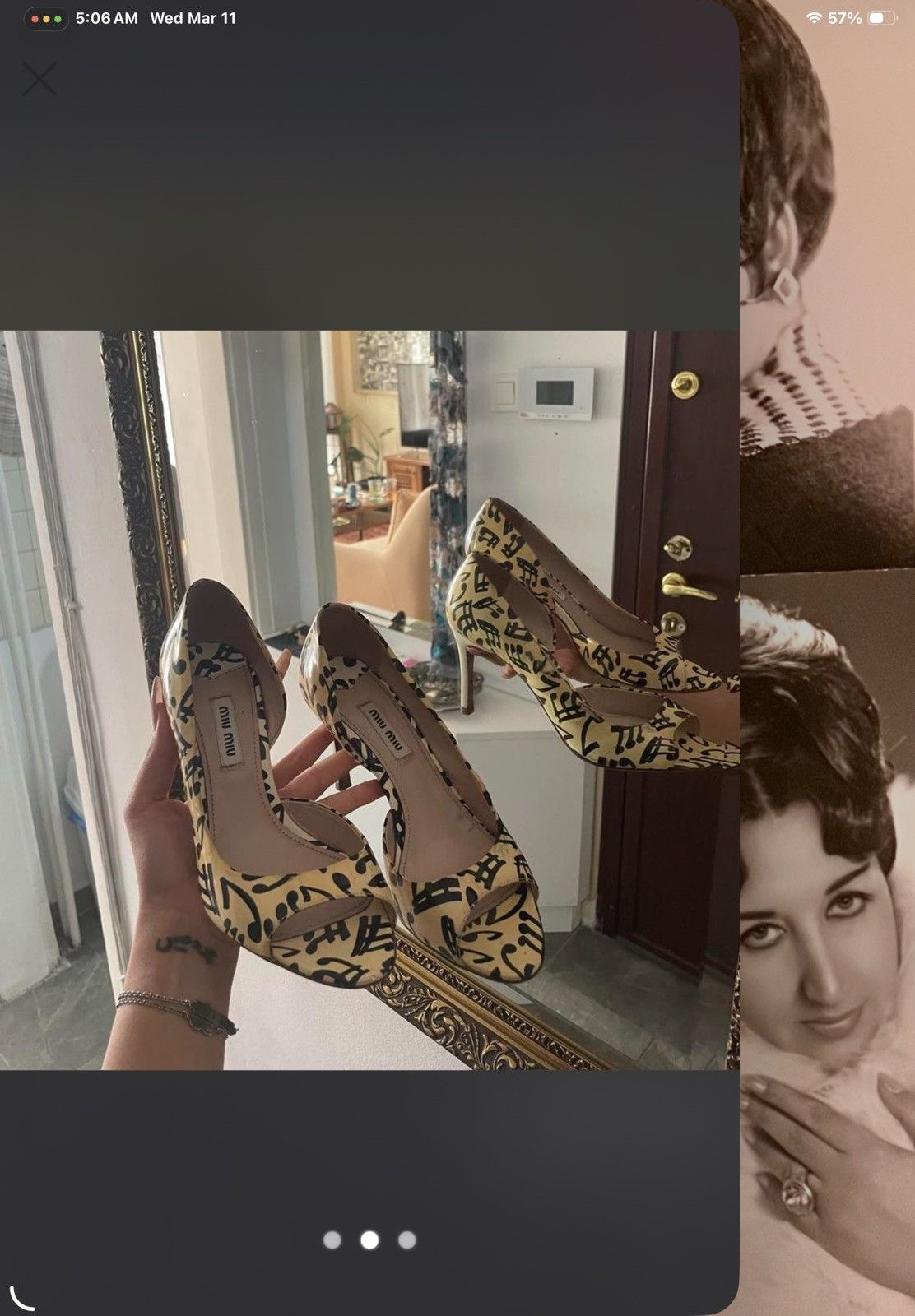 Miu Miu Miu miu musical note shoes Size US 6.5 / IT 36.5 - 2 Thumbnail