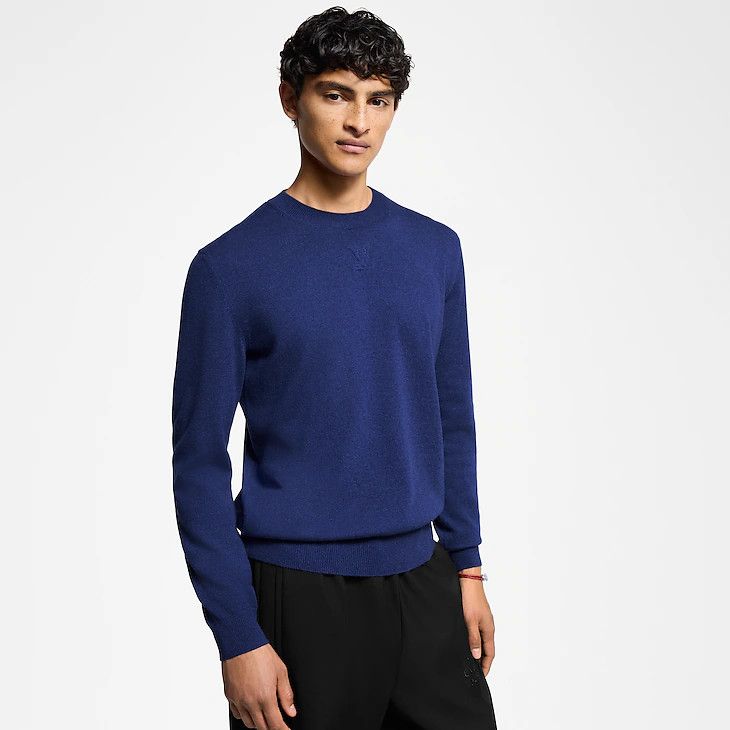 Louis Vuitton LV Embossed Cashmere Crewneck Size US S / EU 44-46 / 1 - 2 Thumbnail