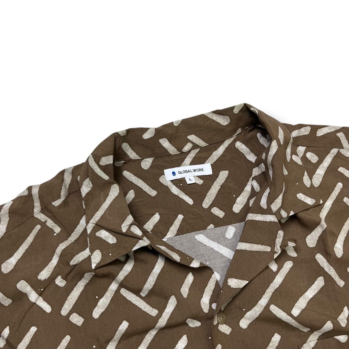 Japanese Brand Global work loop collar shirt Size US L / EU 52-54 / 3 - 4 Thumbnail