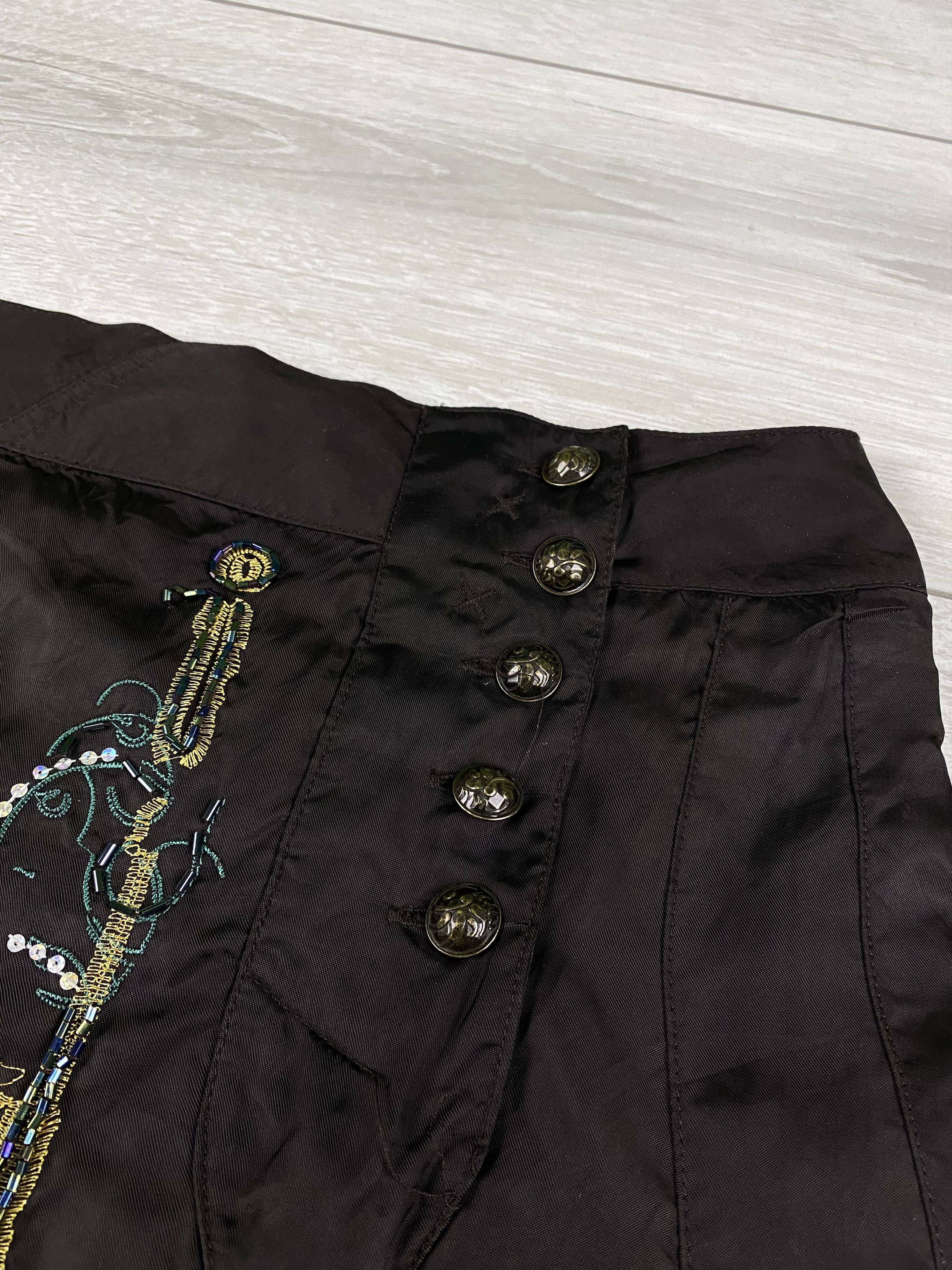 Diesel Vintage Diesel skirt in dark brown with a burnt-in pattern Size 26" / US 2 / IT 38 - 5 Thumbnail