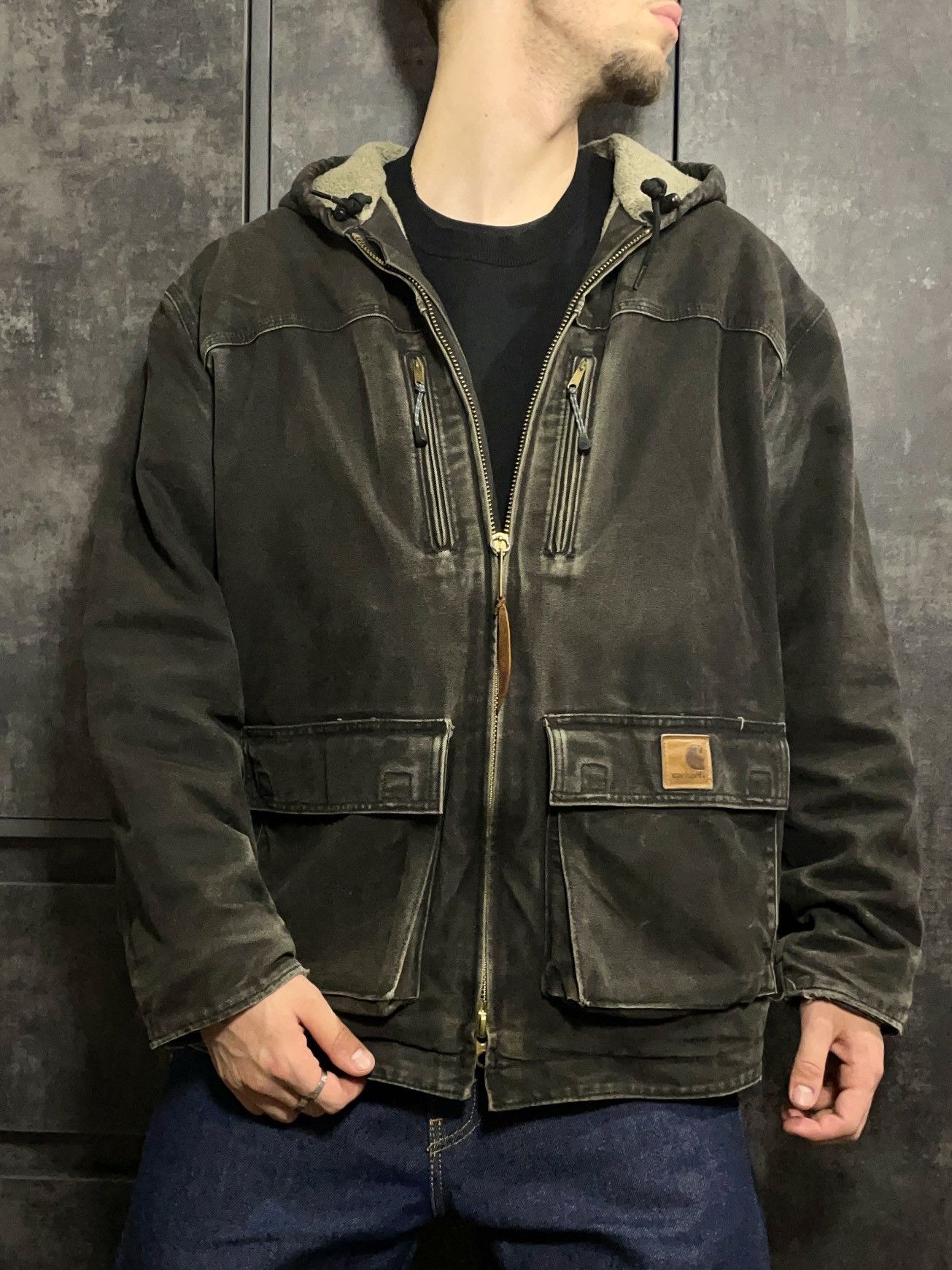 Carhartt Sick Vintage Carhartt C95 Faded Jacket Detroit Active RRL Ys Size US L / EU 52-54 / 3 - 5 Thumbnail