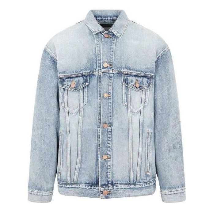 Balenciaga o1w1db10825 Large Fit Jacket in Blue Size US S / EU 44-46 / 1 - 2 Thumbnail
