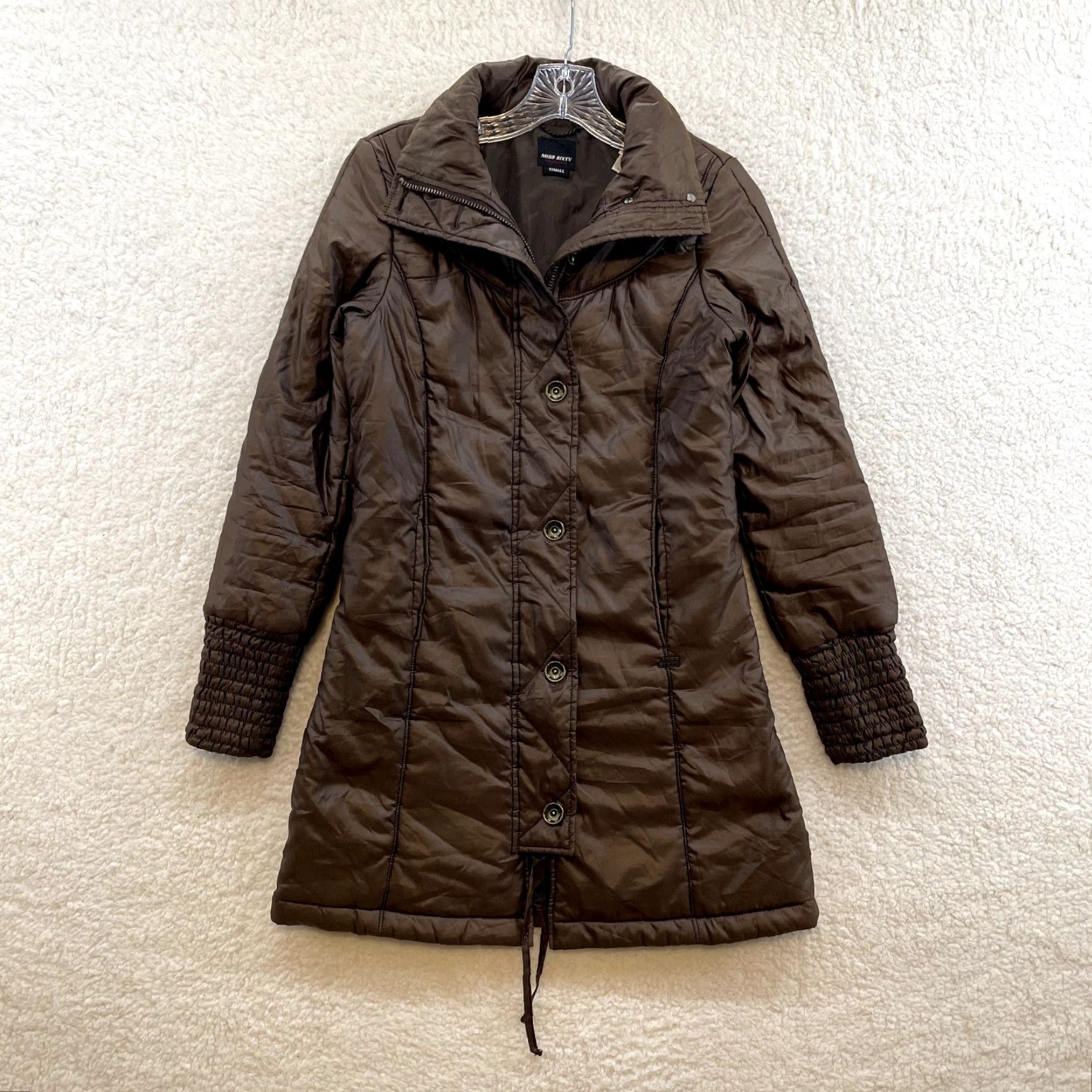 Miss Sixty VINTAGE Miss Sixty Coat Jacket Womens XS/S Brown Winter Puffer Y2K Italian Size XS / US 0-2 / IT 36-38 - 2 Thumbnail