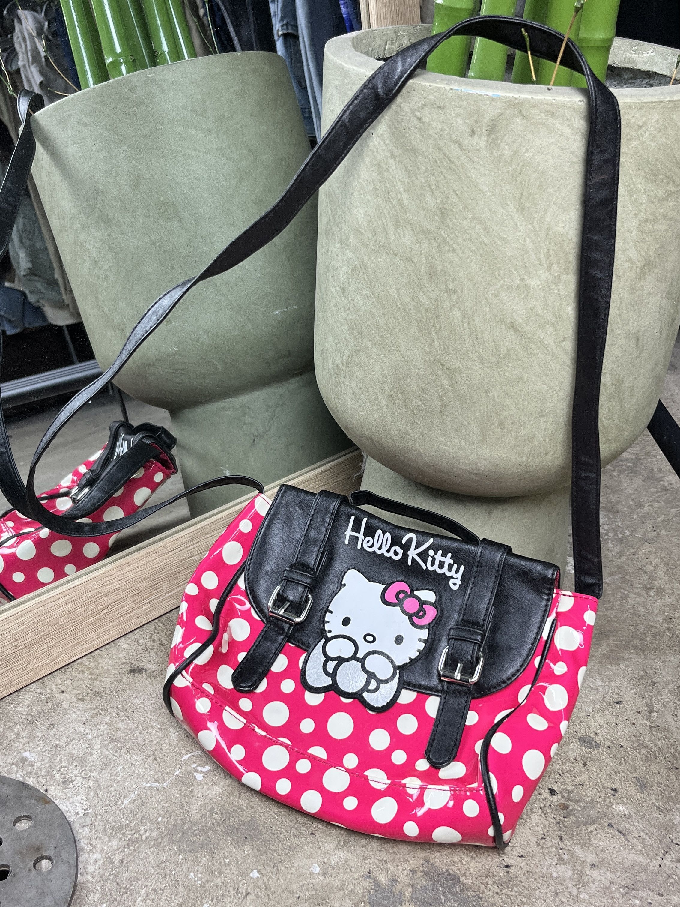 Vintage 2000s HELLO KITTY POLKA DOT SATCHEL BAG - № 6201 Size ONE SIZE - 3 Thumbnail