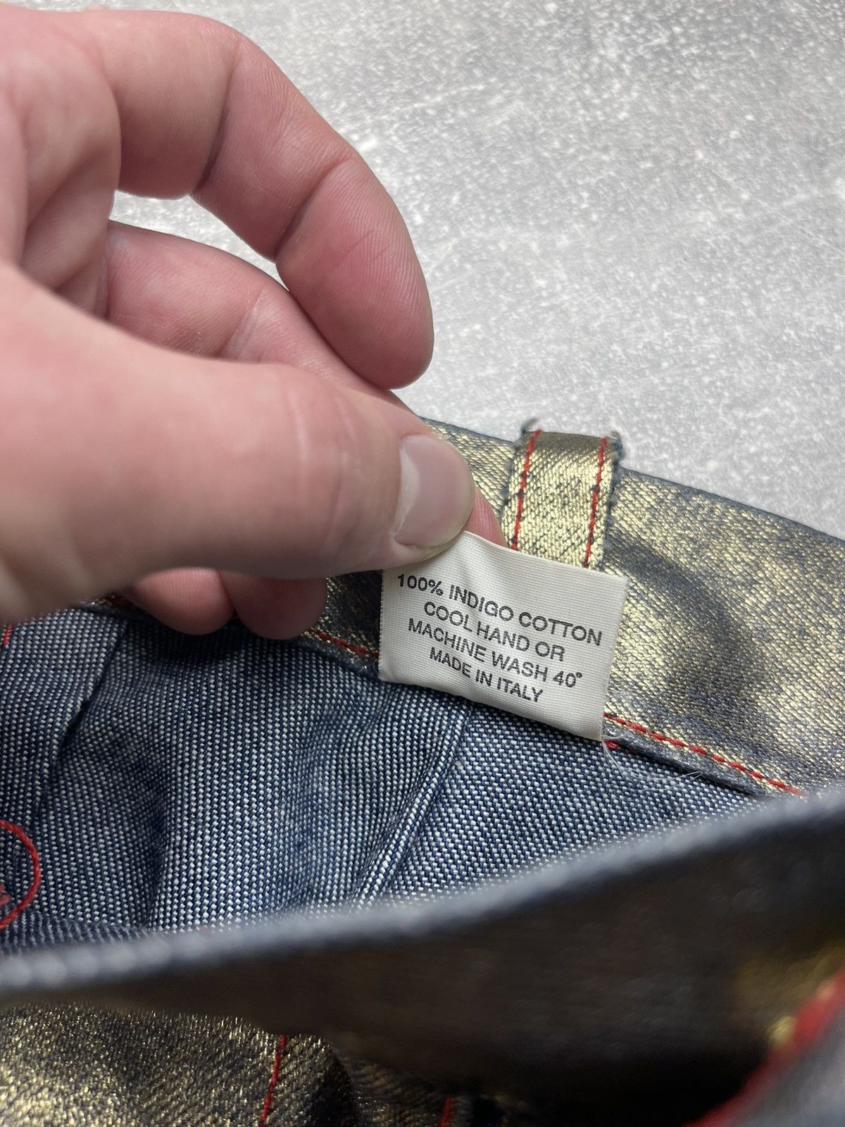Vintage × Vivienne Westwood Vivienne Westwood Red Label Gold Foil Jeans Runway Archives Size 26" / US 2 / IT 38 - 16 Thumbnail