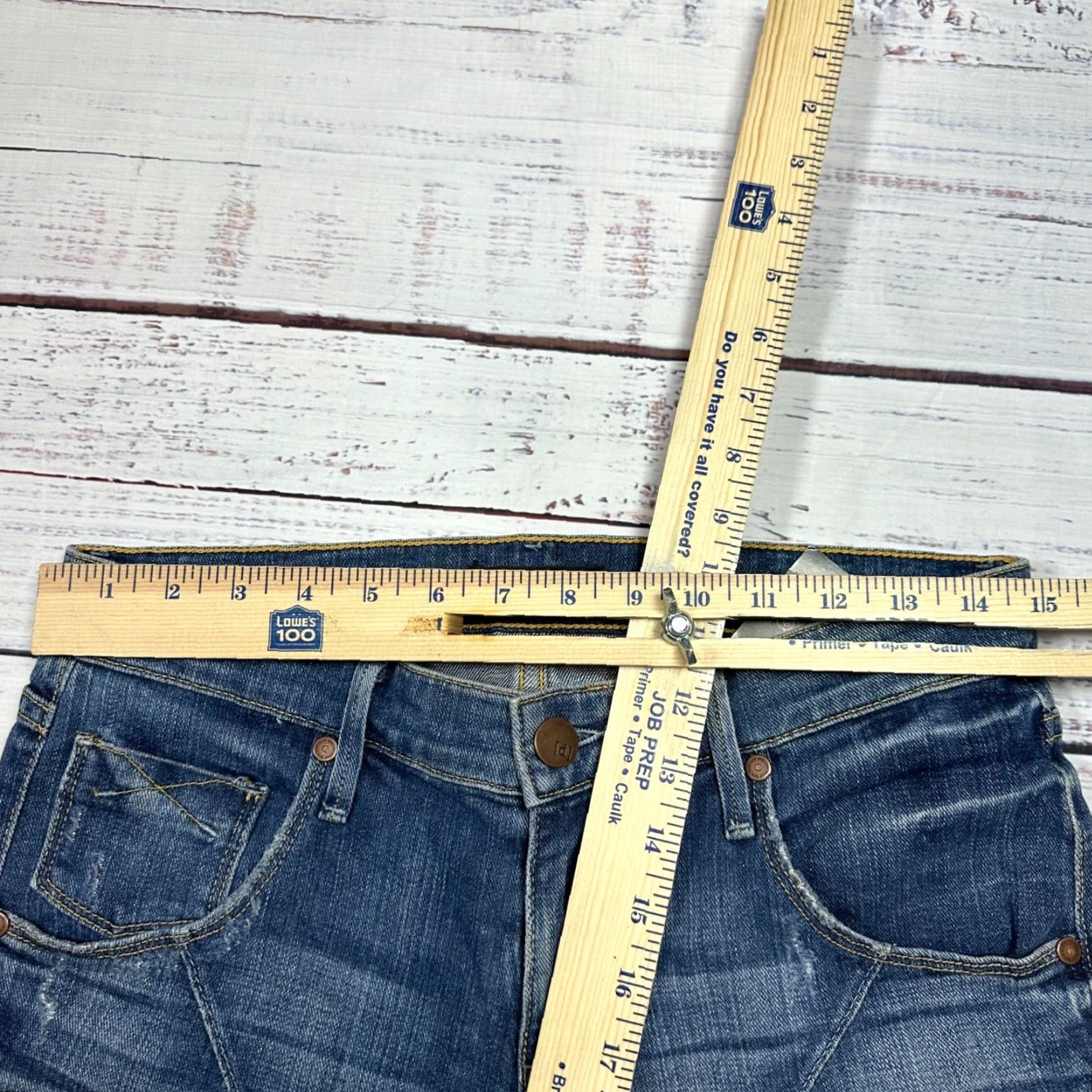 Vintage VINTAGE Denimocracy Cropped Denim Jeans Womens 25 Blue Distressed 5-Pocket New Size 42" / US 20 - 4 Thumbnail