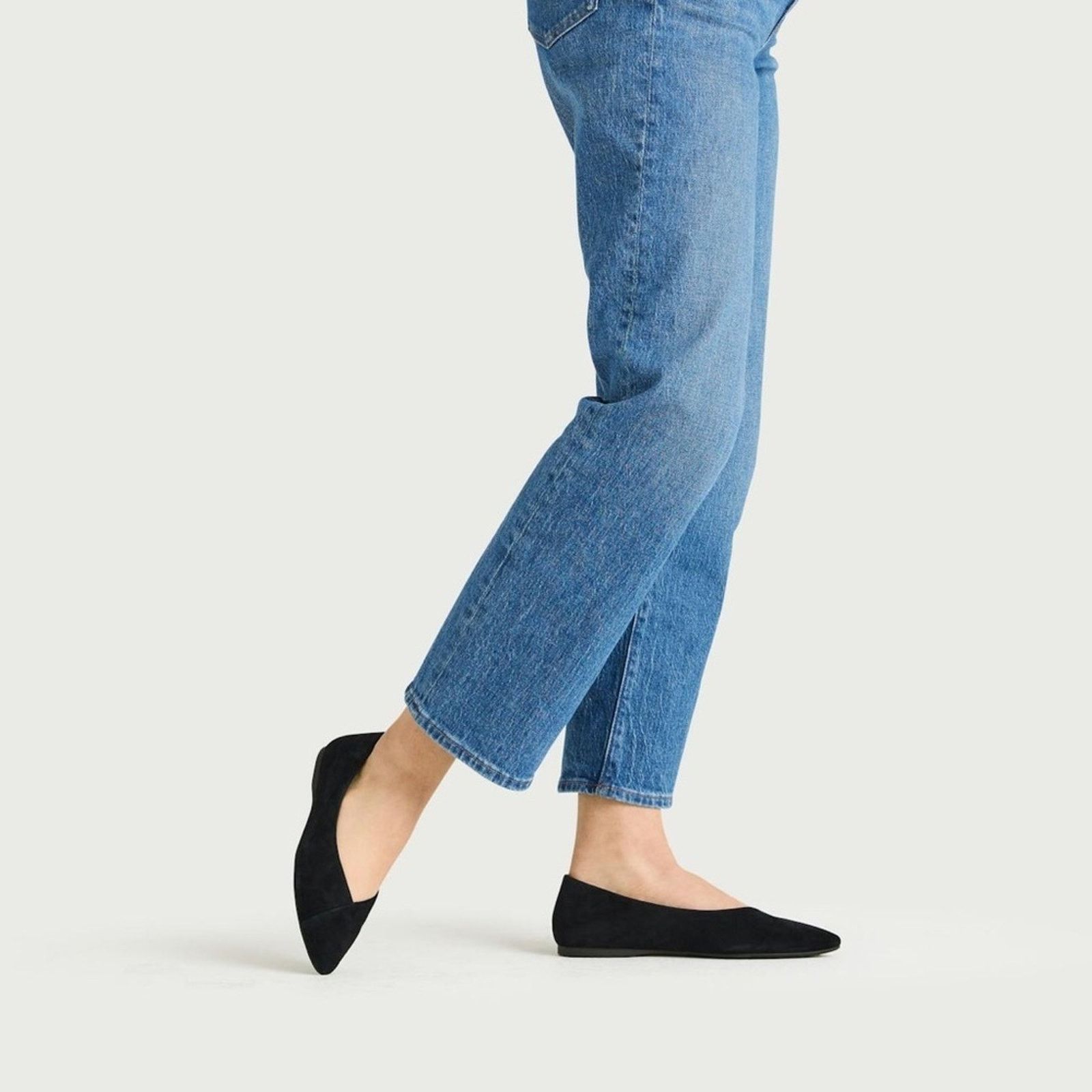 Other BIRDIES The Goldfinch Pointed Toe Ballet Flats Black Suede 9 Size US 9 / IT 39 - 2 Thumbnail
