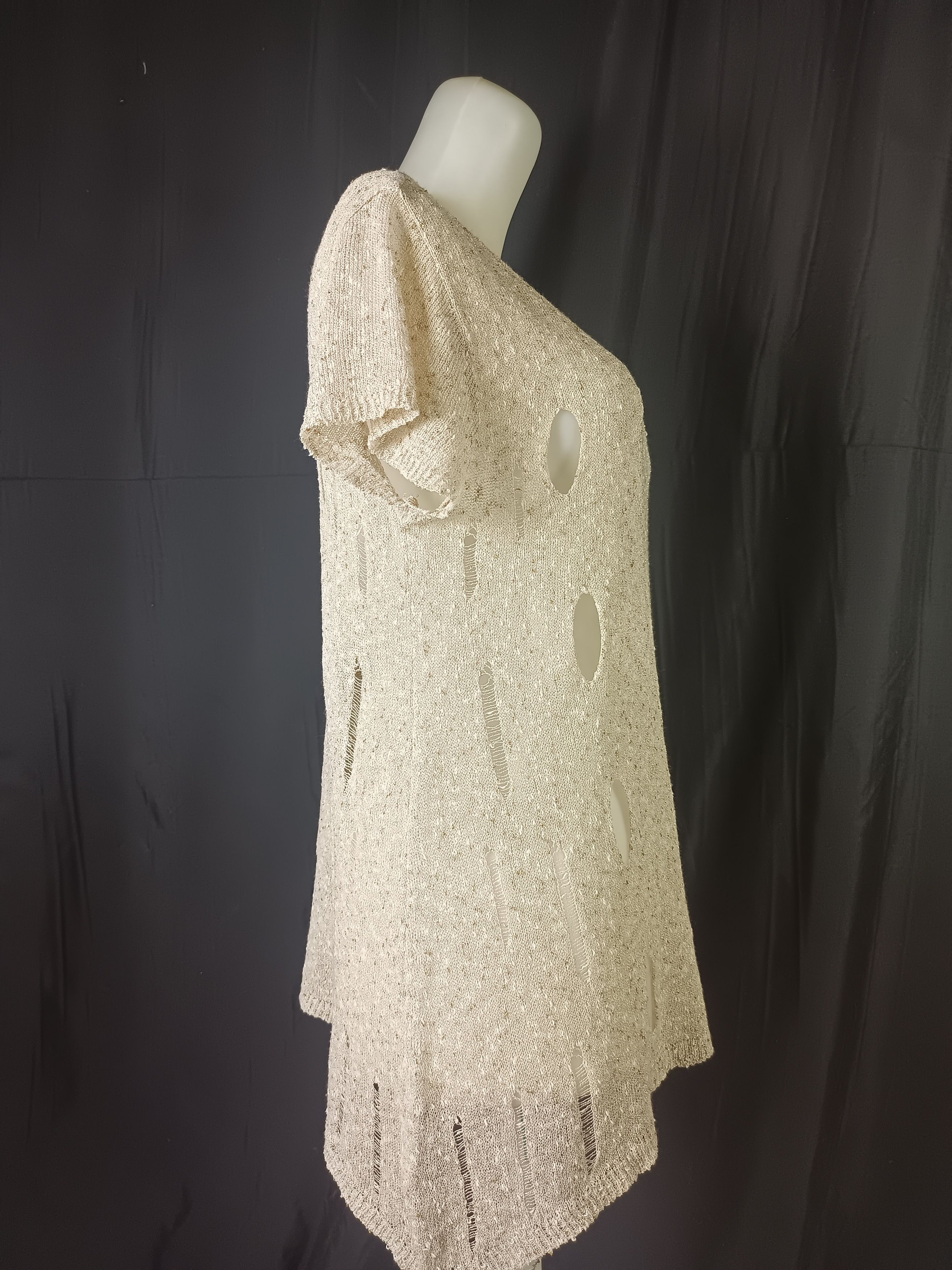 Japanese Brand JOINUS Distressed Glittery Knited Top Size XL / US 12-14 / IT 48-50 - 20 Thumbnail