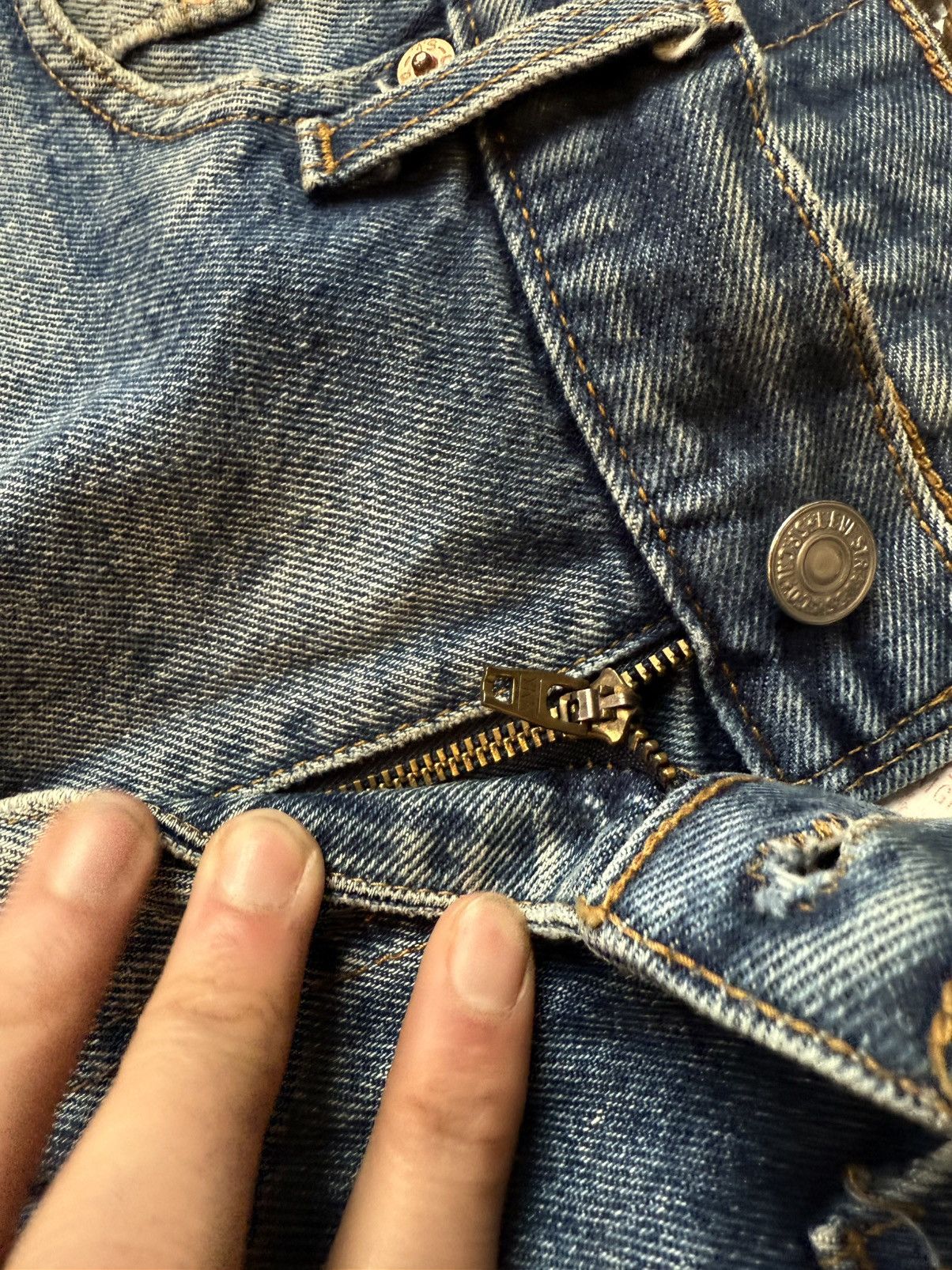 Levi's Vintage Early 2000's Levis 505xx Blue Faded Size US 34 / EU 50 - 6 Thumbnail