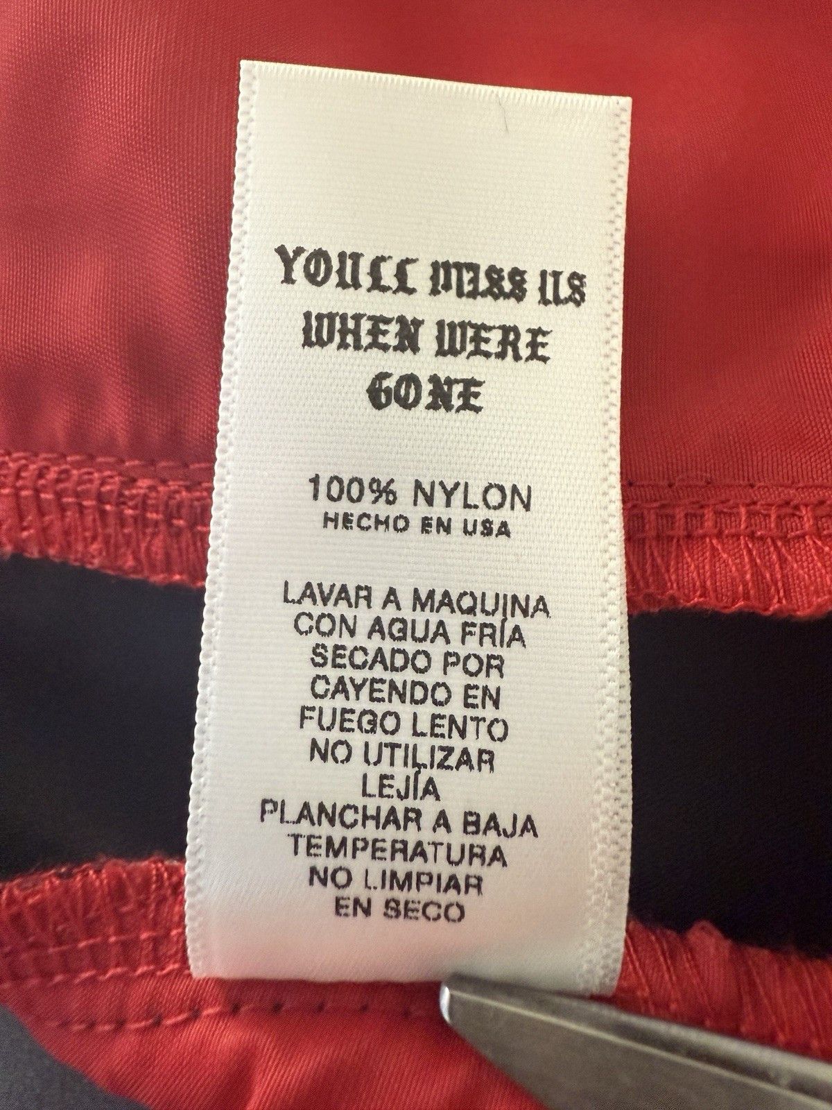Born X Raised Red Nylon Warm Up Pants With Zipper Size Small Size US 30 / EU 46 - 6 Thumbnail
