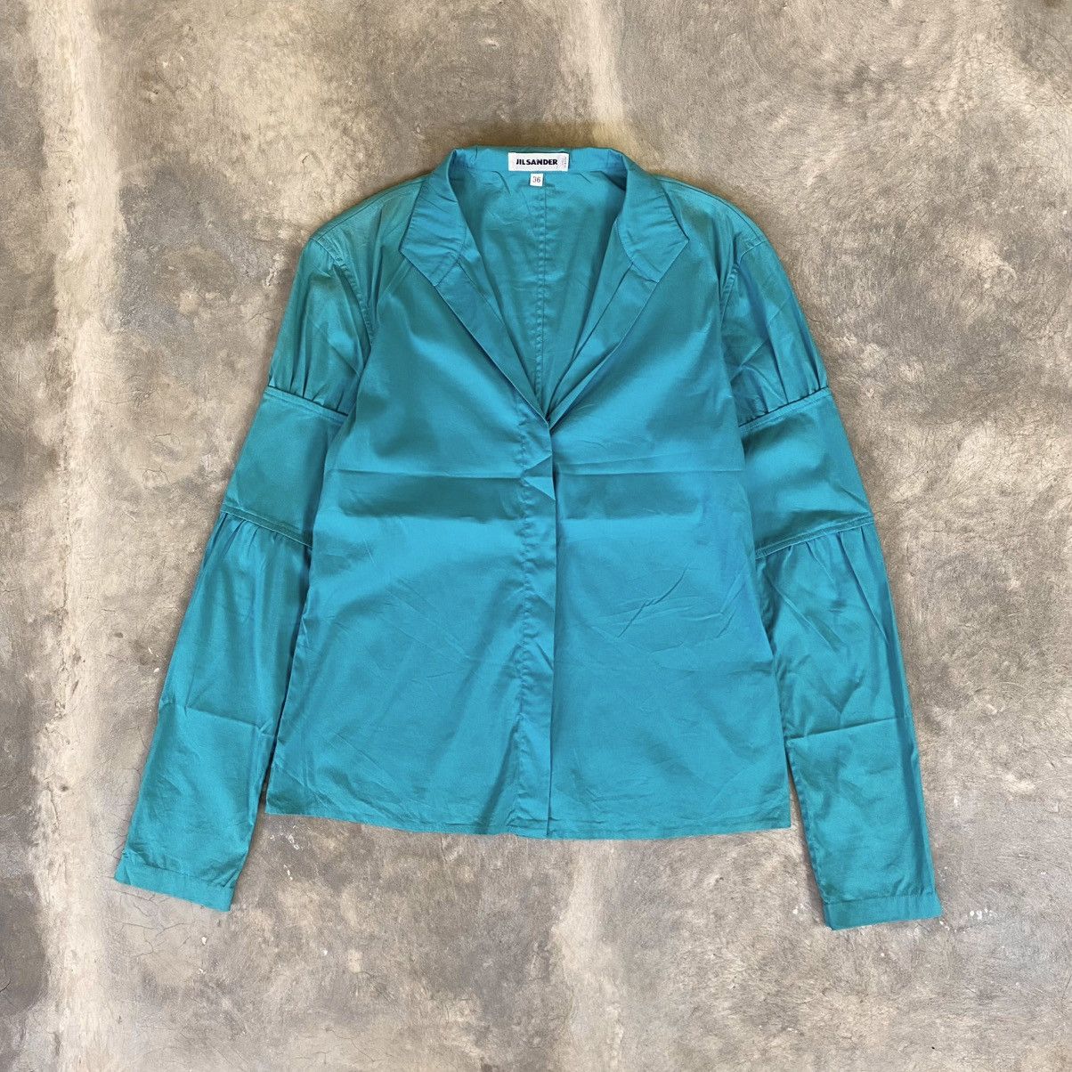 Jil Sander Jil Sander Open Collar Longsleeve Blouse Shirt Size M / US 6-8 / IT 42-44 - 1 Thumbnail