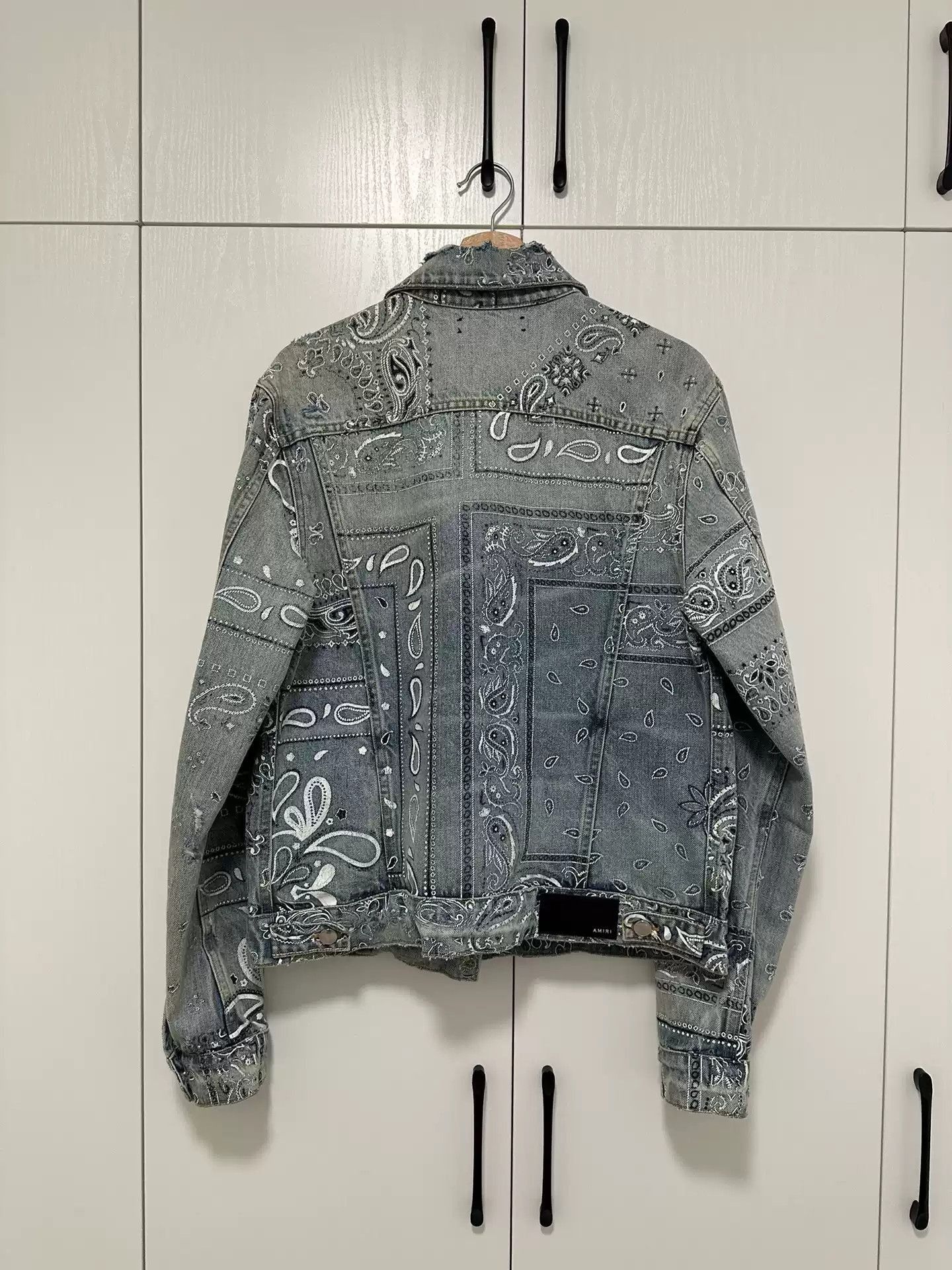 Amiri AMIRI Bandana Destroyed Trucker JKT-2506 Size US L / EU 52-54 / 3 - 2 Thumbnail