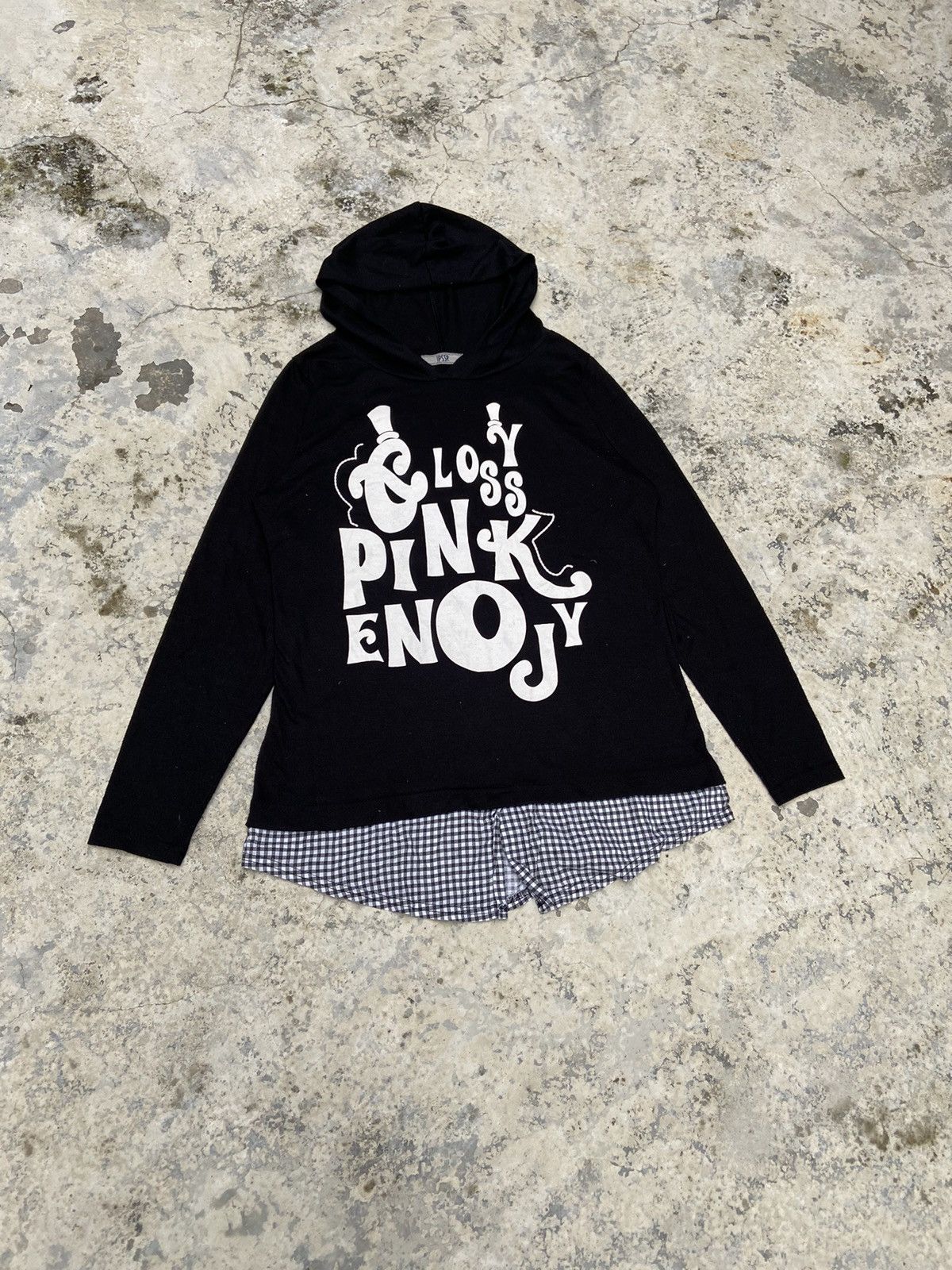 Hysteric Glamour × If Six Was Nine × Japanese Brand 2000s ipsse tag cut closet pink enjoy long sleeve hoodie Size M / US 6-8 / IT 42-44 - 3 Thumbnail