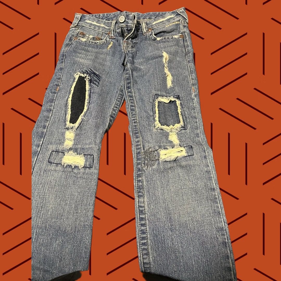 True Religion True Religion Jeans Distressed Blue Denim Made in USA Size 27 Womens Bootcut Regular Denim Size 27" / US 4 / IT 40 - 1 Thumbnail