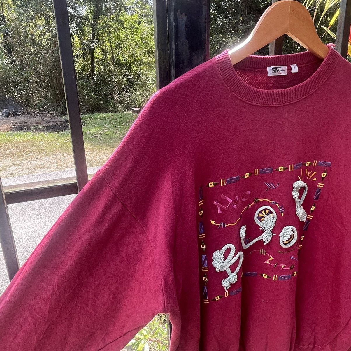 Japanese Brand × Vintage 🔥Vintage Neo Blood Embroidered Pop Art Sweatshirts Size US M / EU 48-50 / 2 - 7 Thumbnail